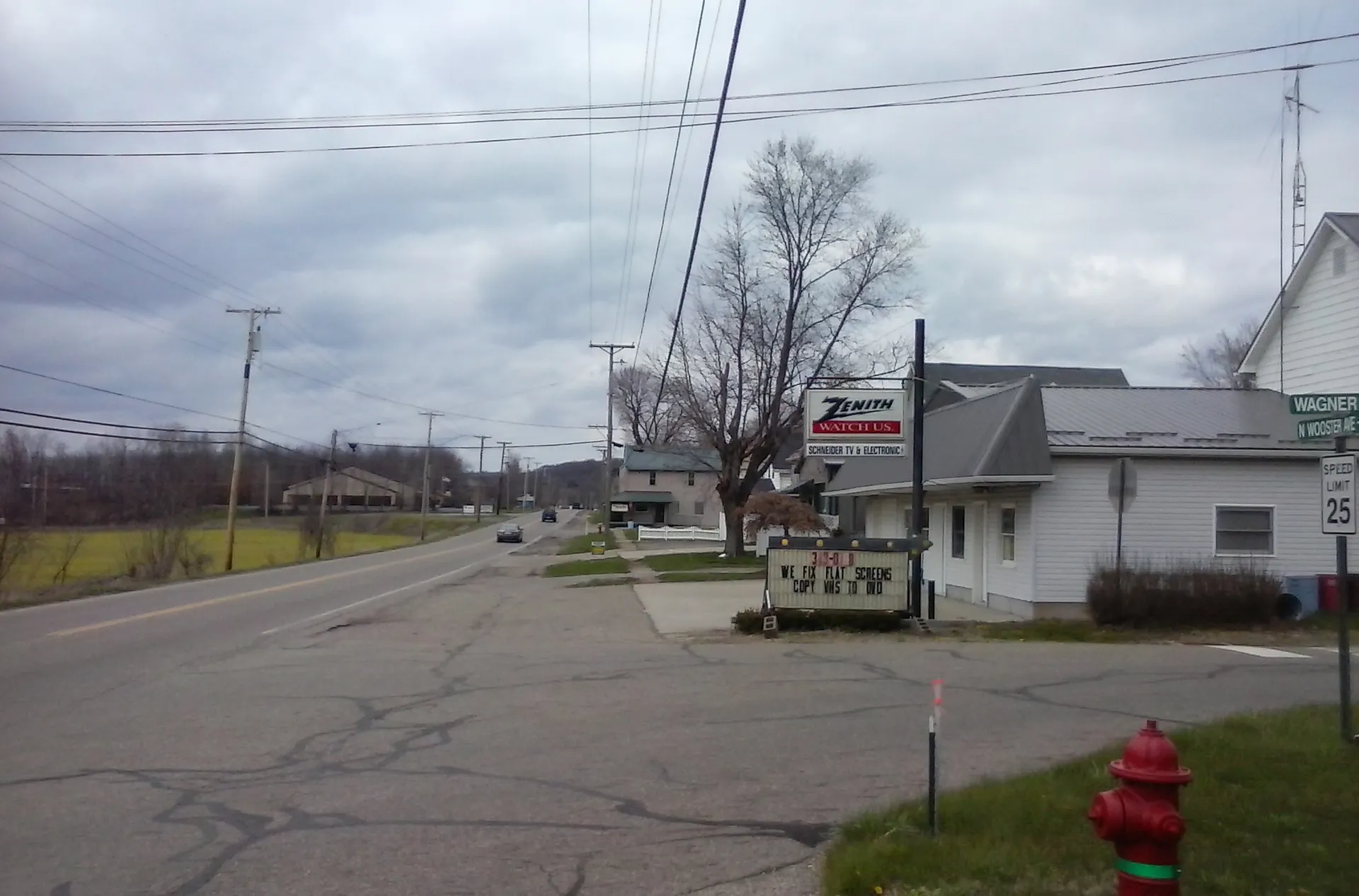 Homes along Wooster Avenue in Parral, Ohio.