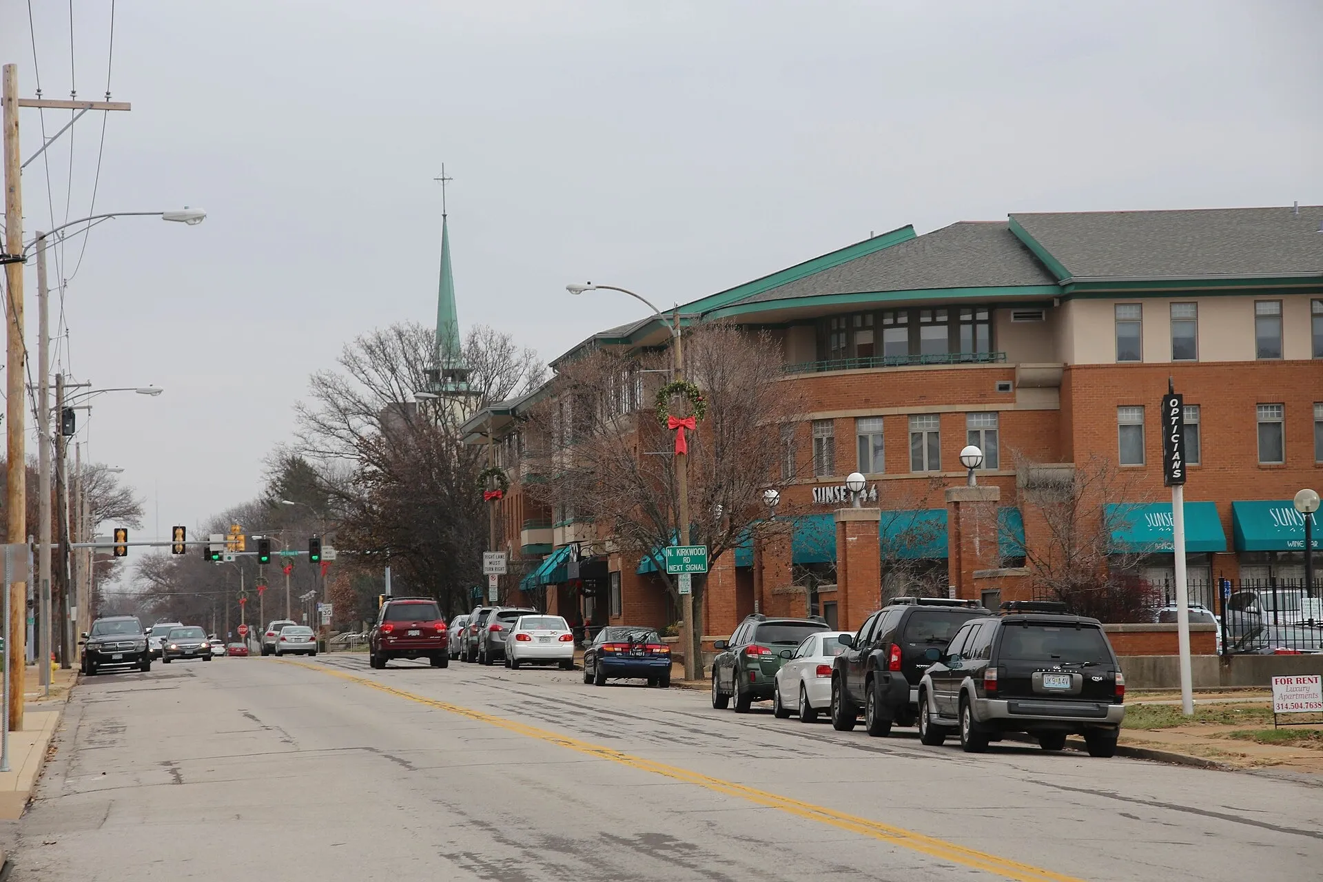 Downtown Kirkwood (15837274100). Kirkwood, MO.