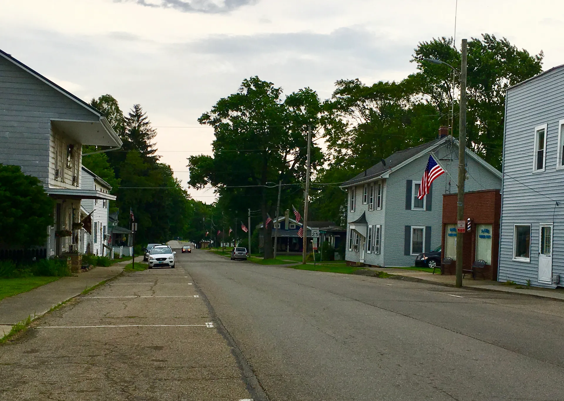 Market Street homes in Marshallville, Ohio.