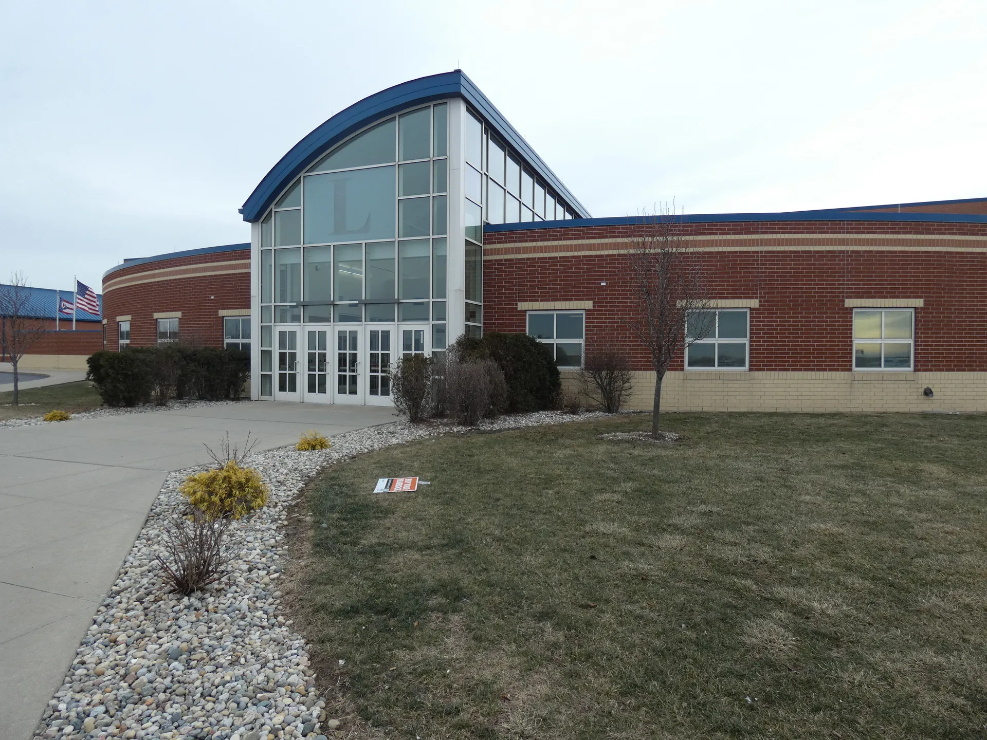 Lake High School building in Millbury, Ohio.