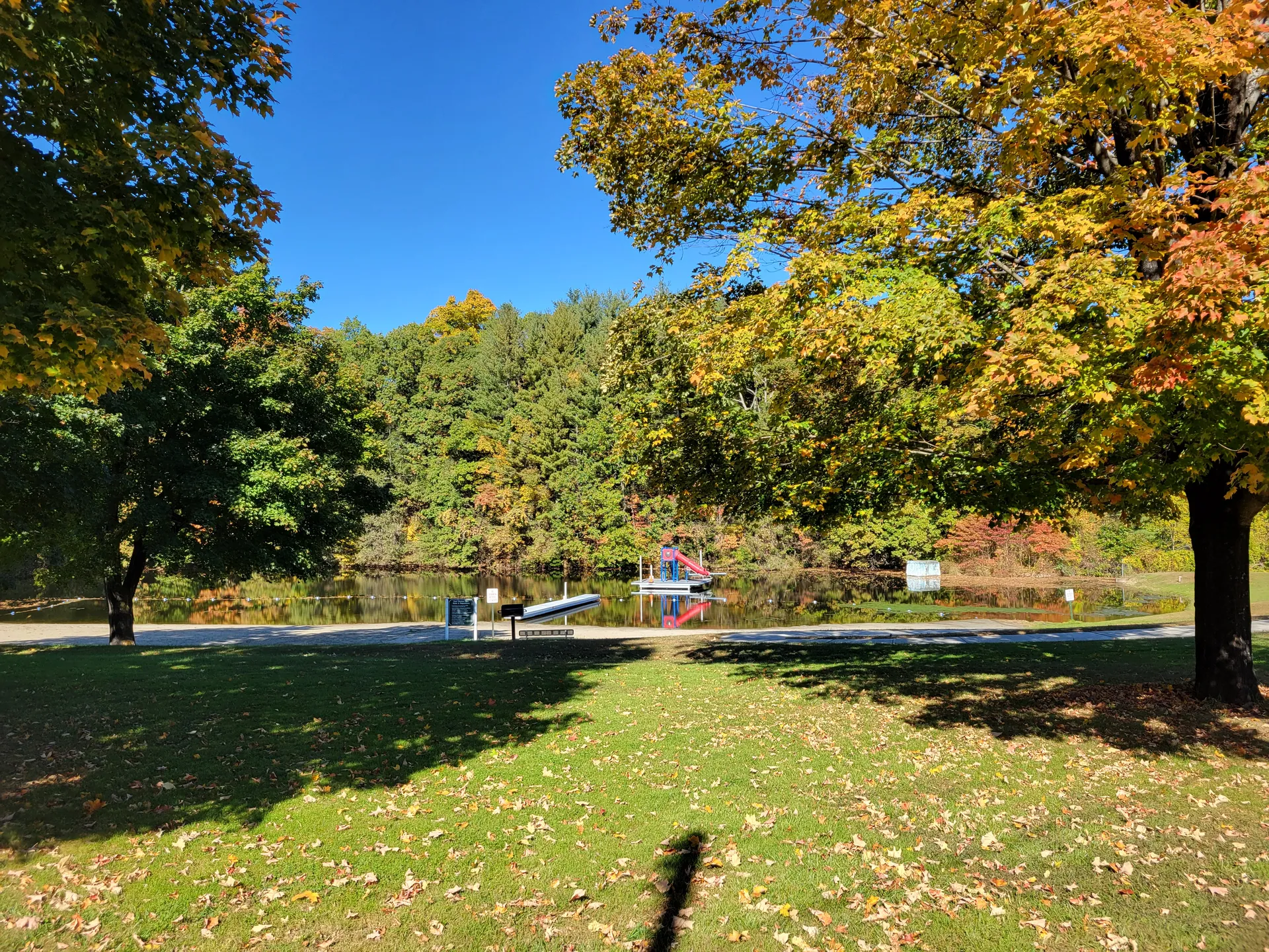 East Windsor Town Park in fall, Connecticut.