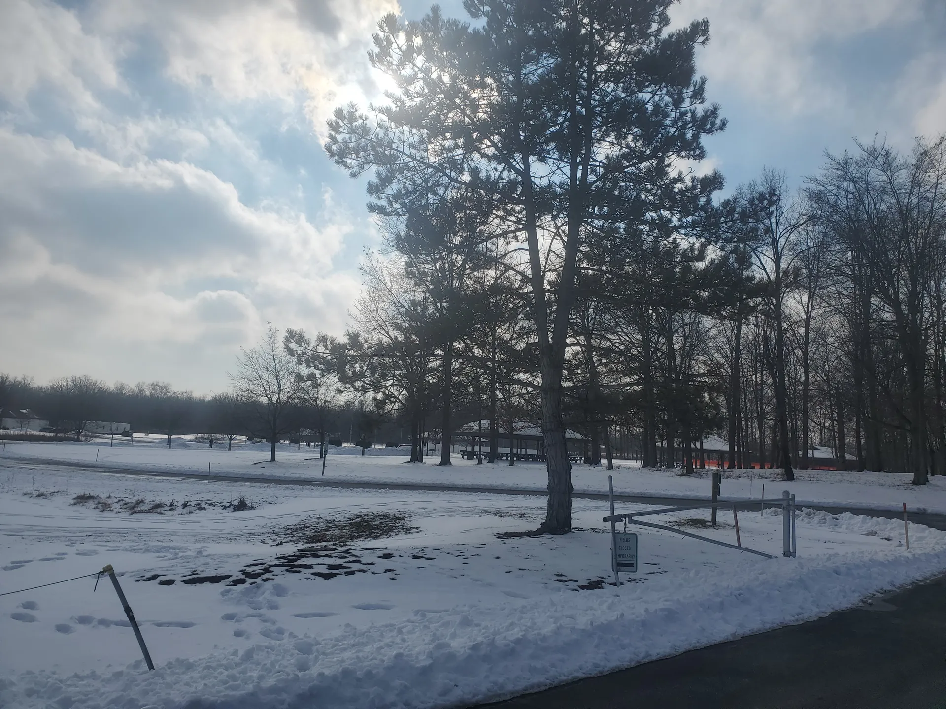 Liberty Township Park in winter in Ohio.