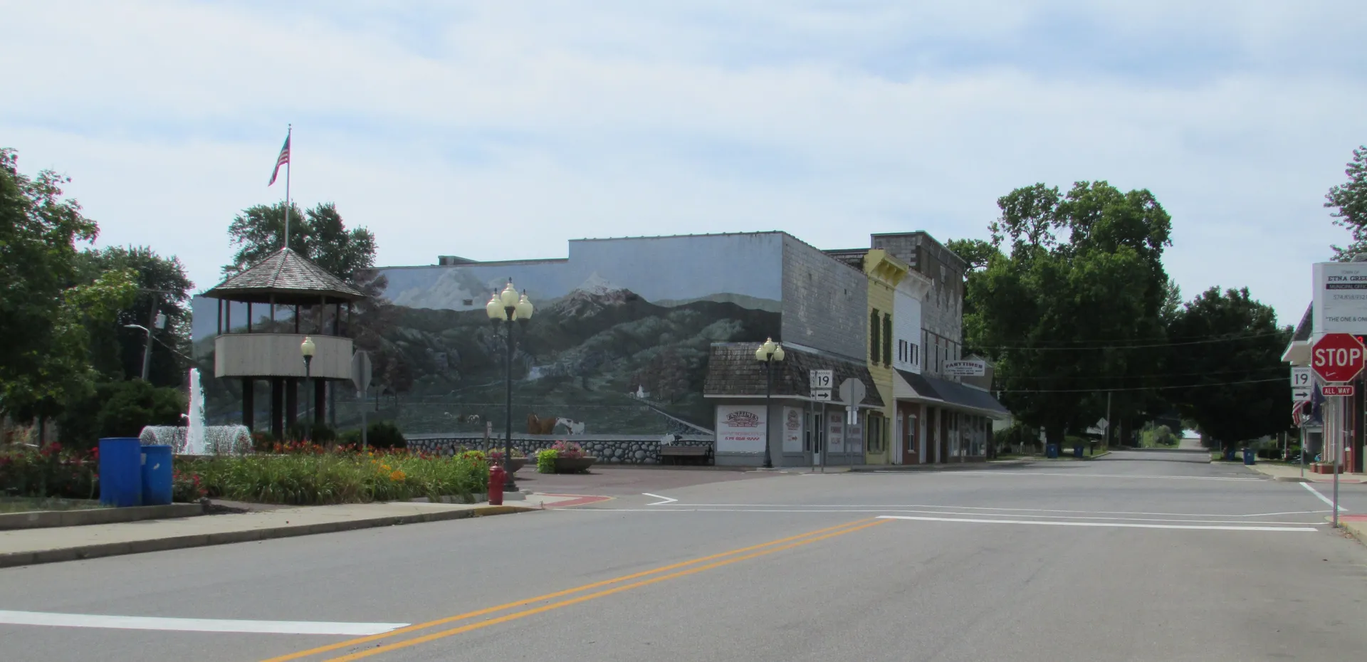 Main Street in Etna Green, Indiana.