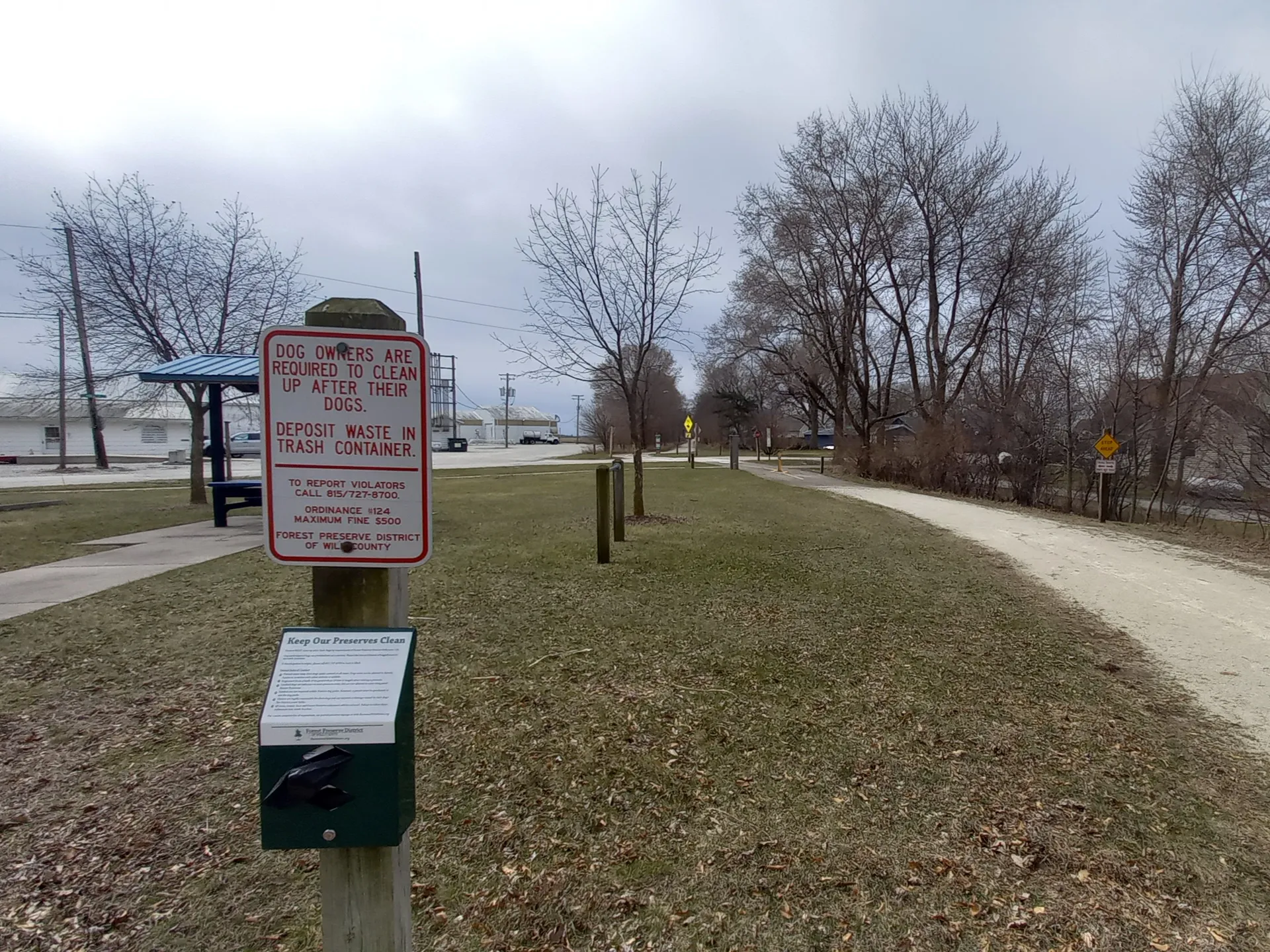 Waubonsee Glacial Trail through prairie at Symerton, Illinois.