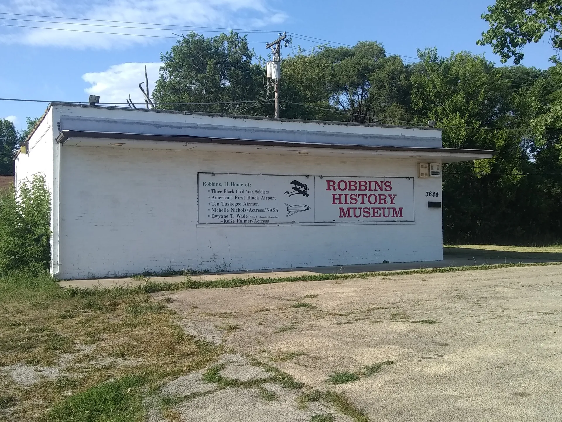 Robbins History Museum building in Robbins, Illinois.
