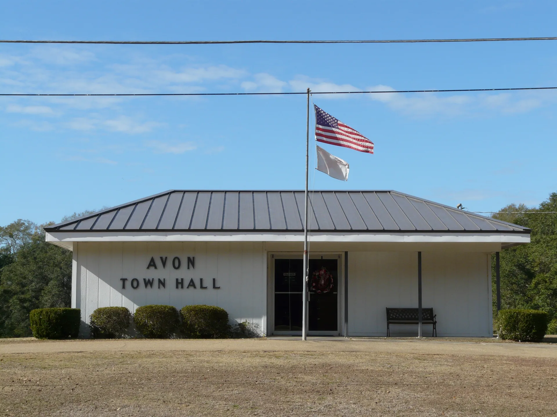 Town Hall of Avon, Alabama on Broadway Avenue