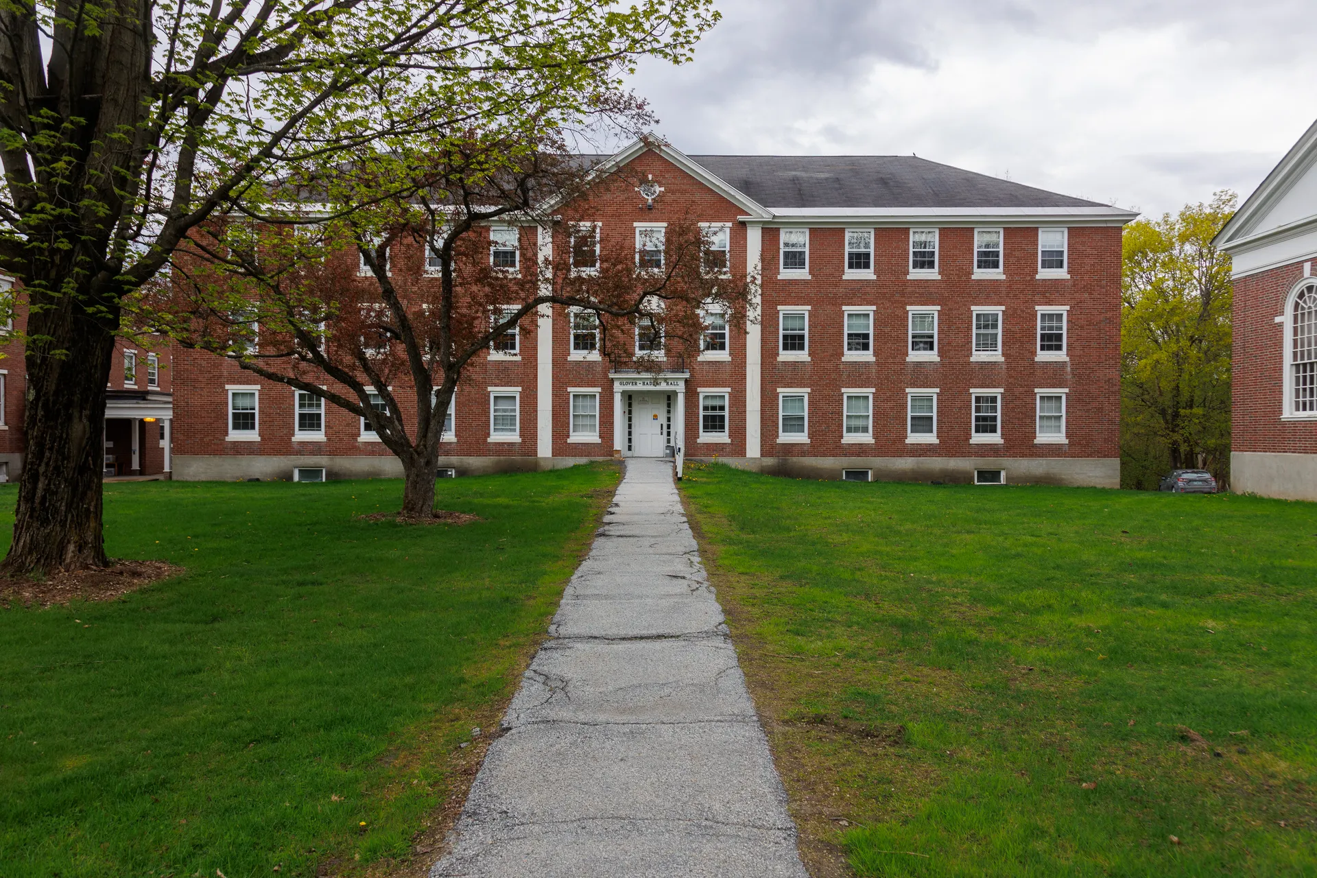 Glover-Hadley Hall brick building in Glover, Vermont.