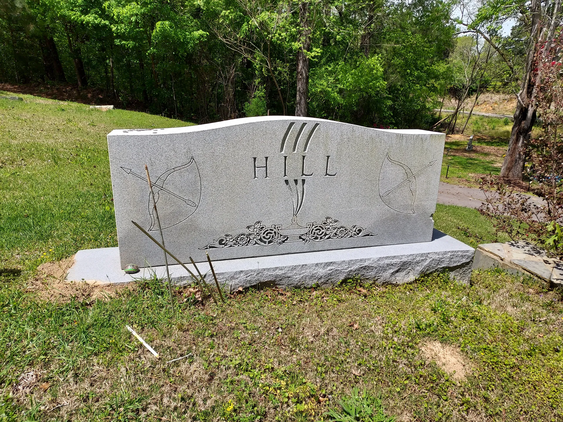 Gravesite of Howard Hill in Ashville, Alabama.