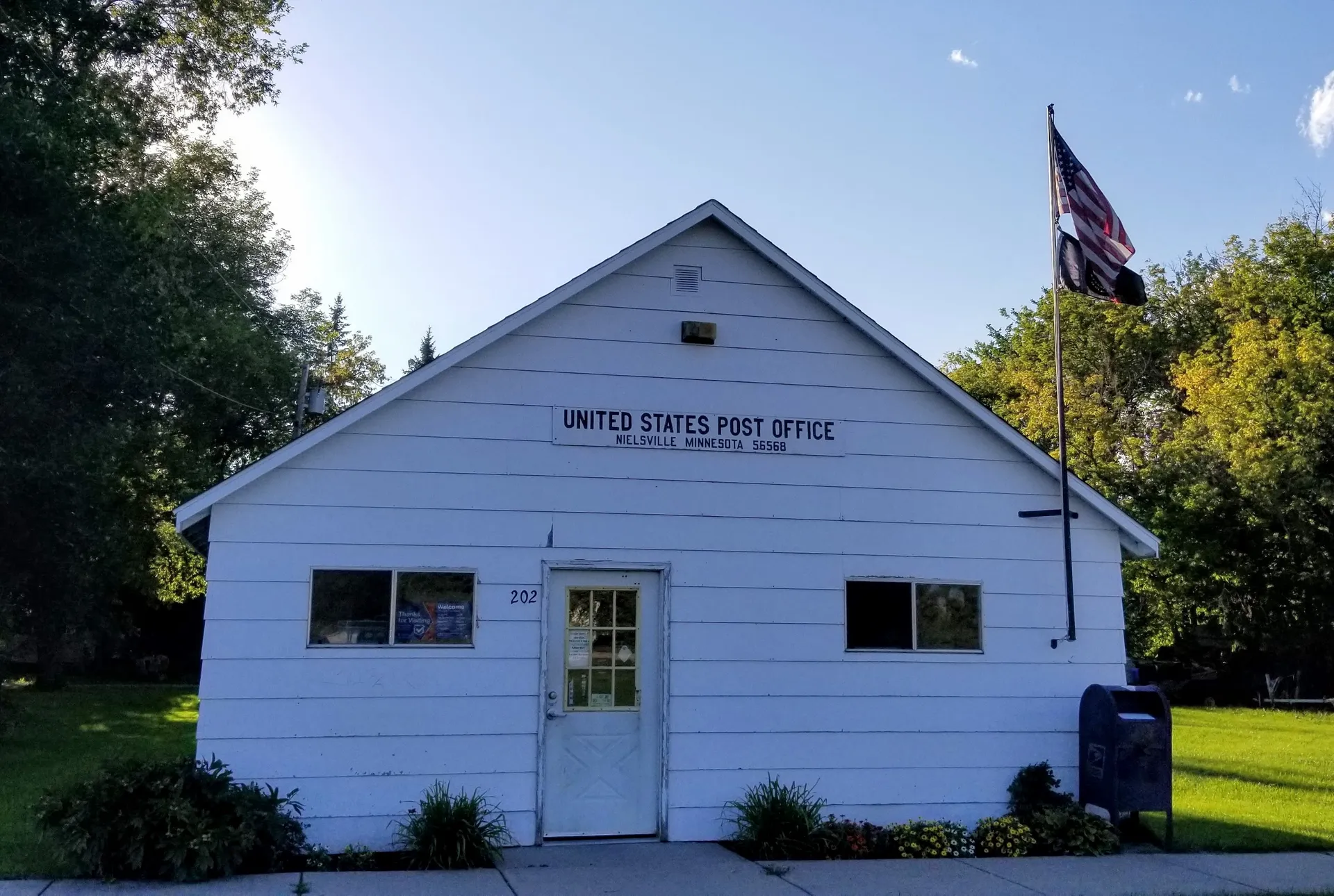 Nielsville Post Office building in Nielsville, Minnesota.