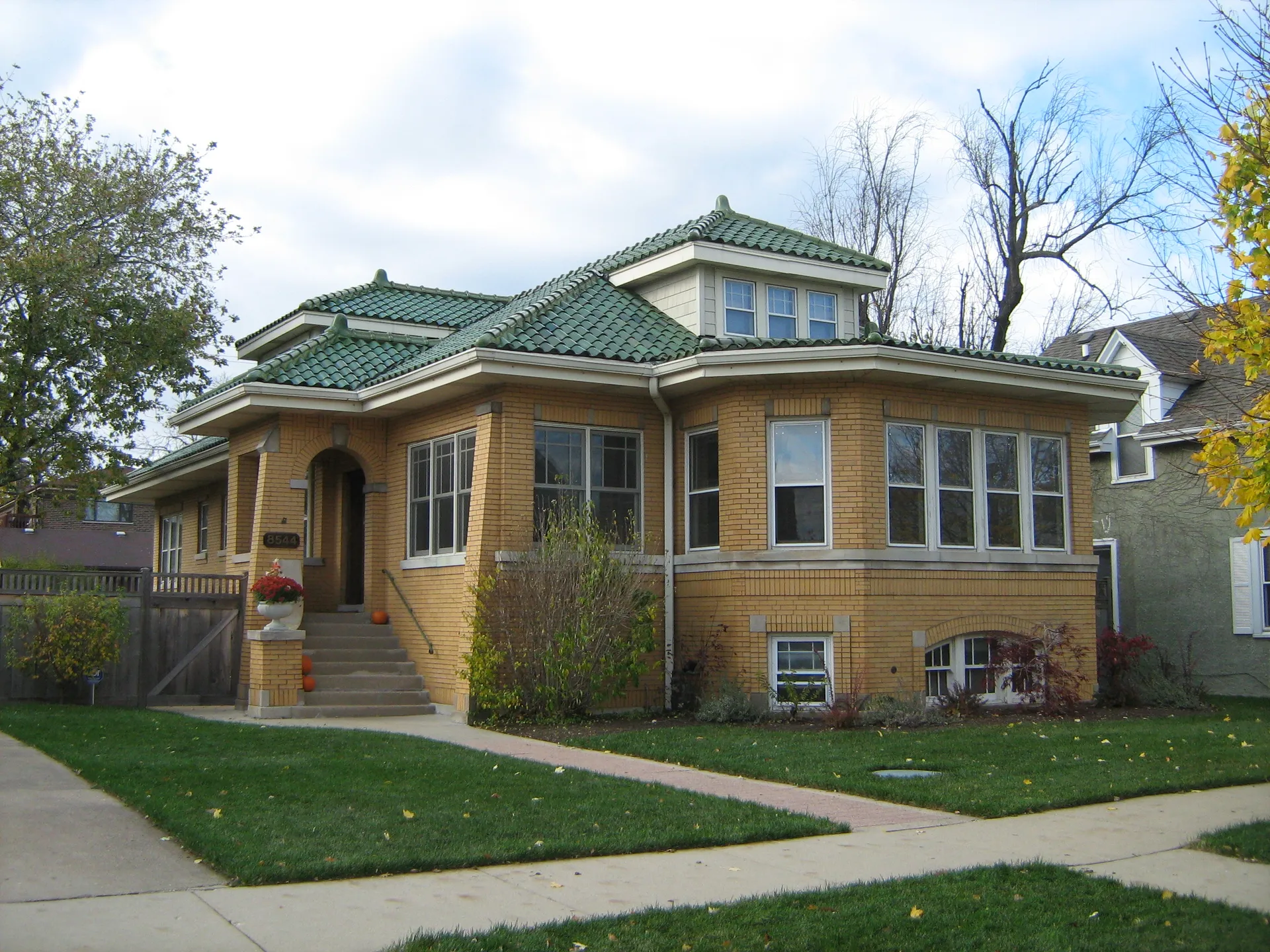 Historic Herbert A. Dilg House in Morton Grove, Illinois.