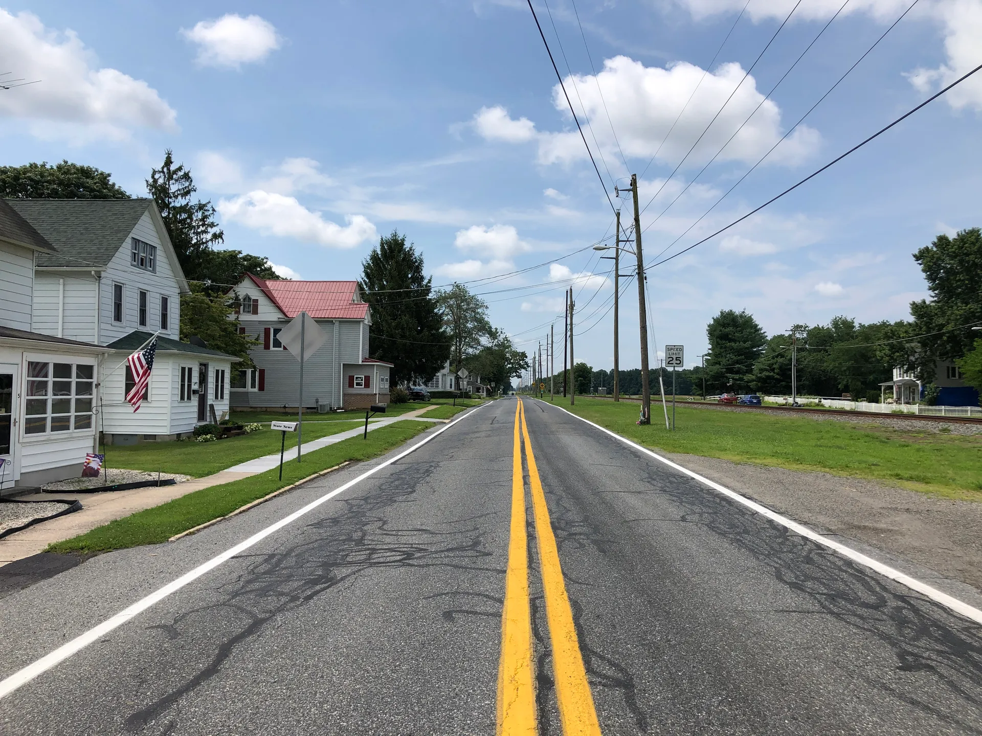 Main Street in Viola, Delaware.