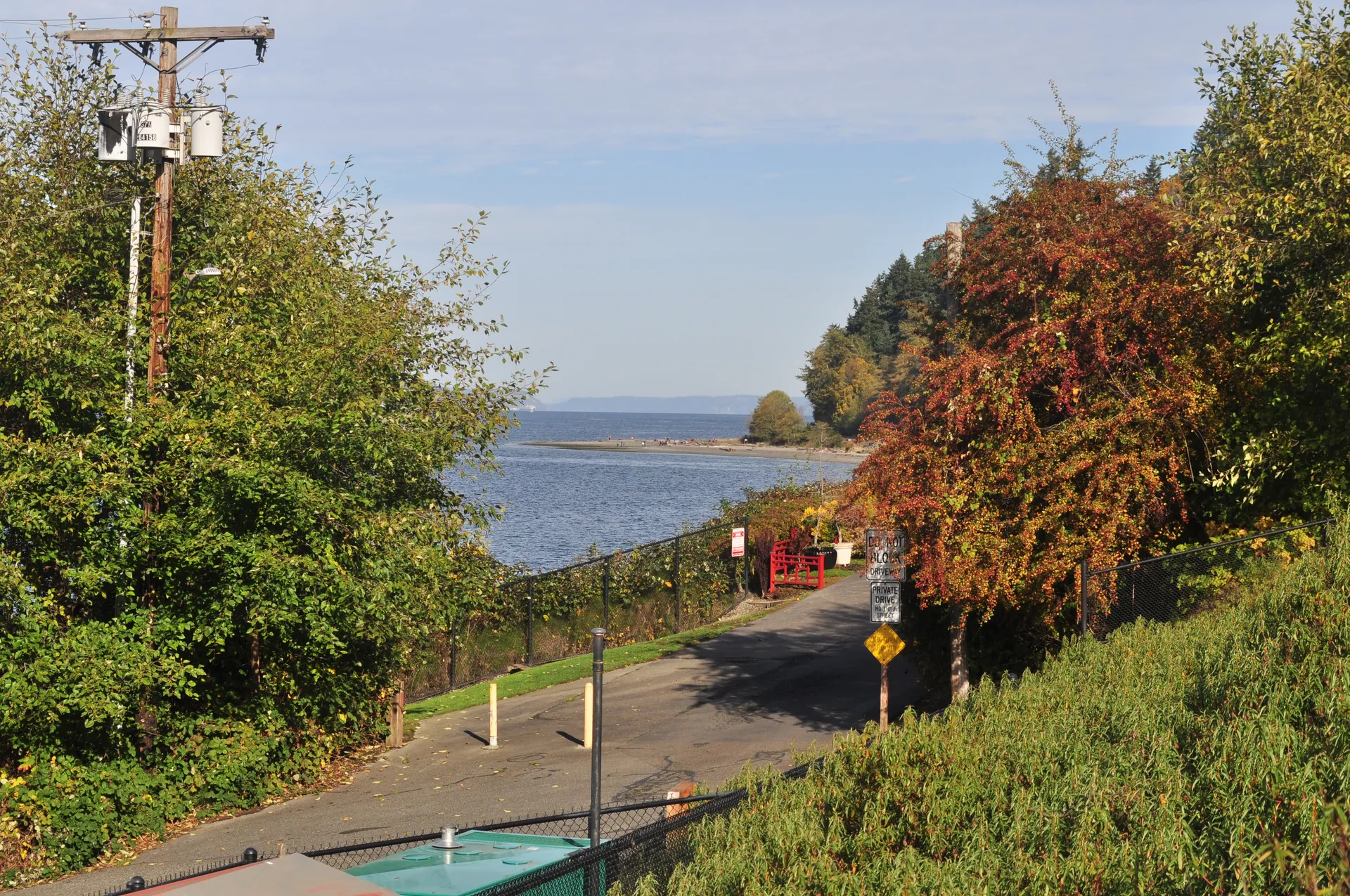 Shoreline trail at Haines Wharf Park in Meadowdale, Washington.