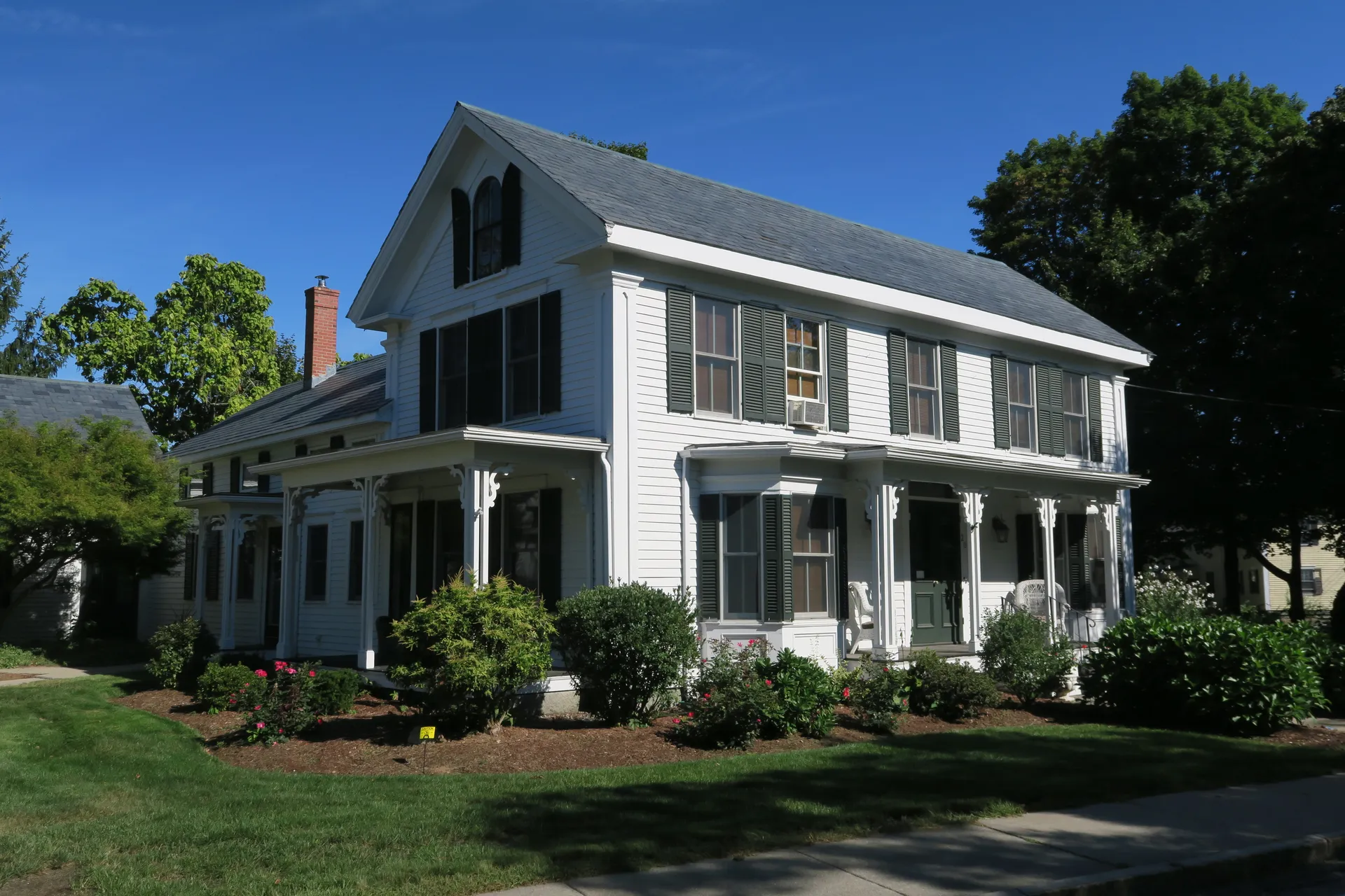 Historic Reed-Wood Place home on Littleton Common in Littleton, Massachusetts.