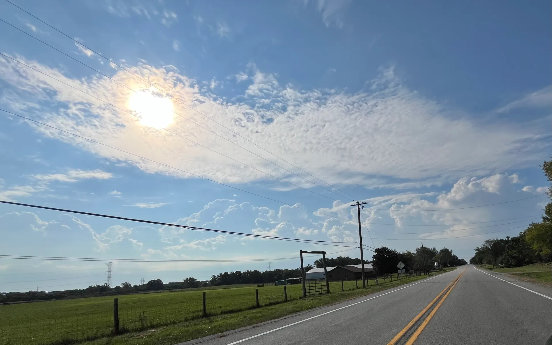 Small-town view in Wadsworth, Illinois.