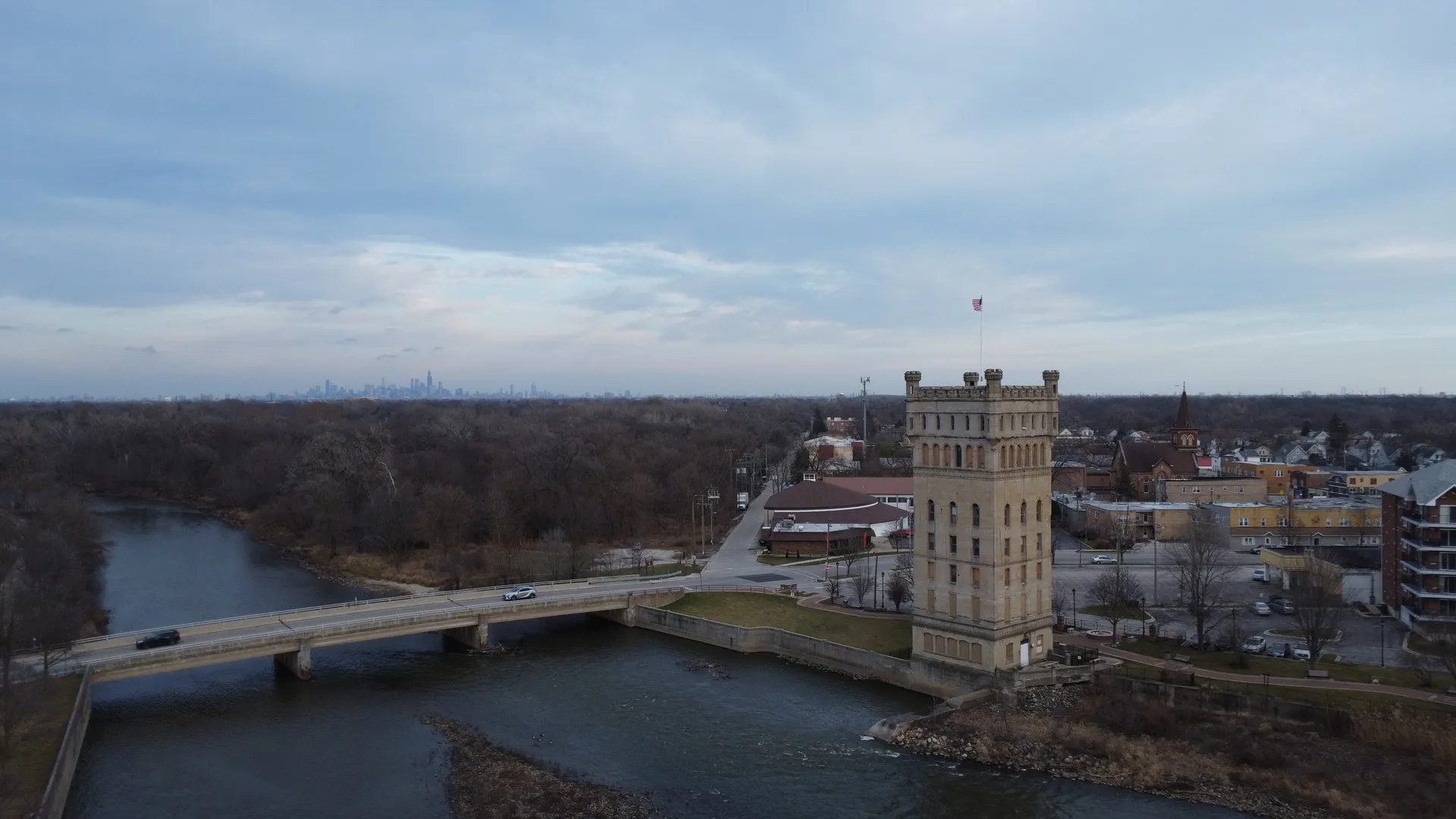 Historic Hofmann Tower in Lyons, Illinois.