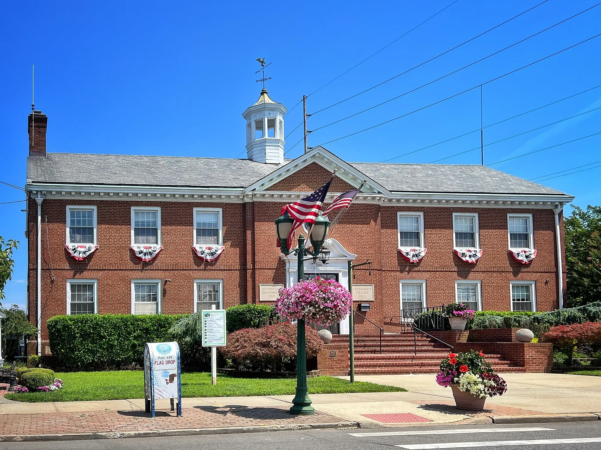 Cedarhurst Village Hall, Cedarhurst, NY August 8, 2022 (cropped). Cedarhurst, NY.