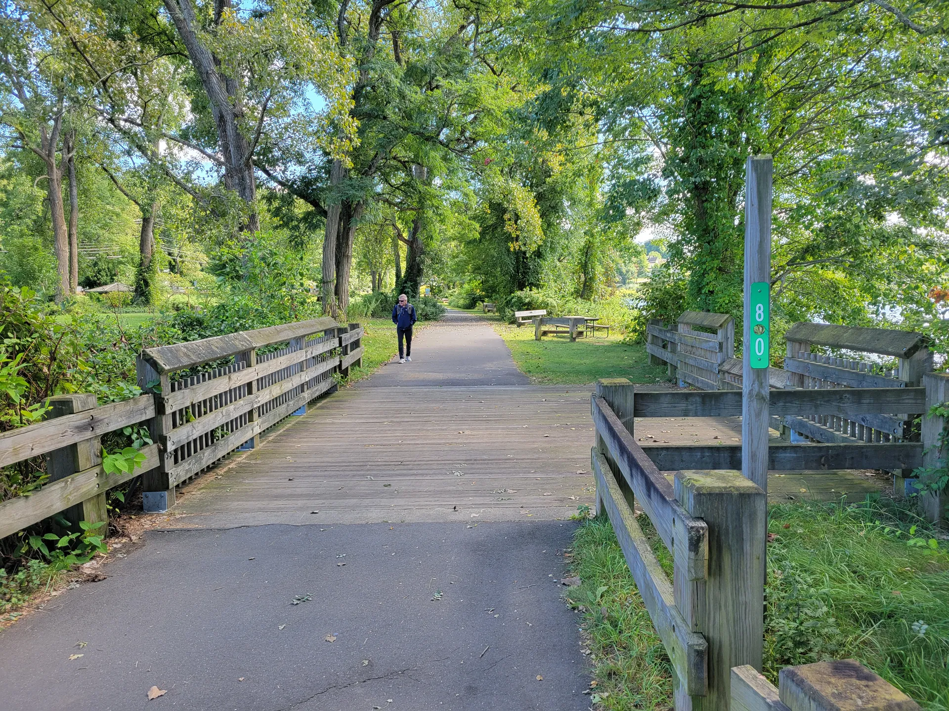 Farmington River Trail in Collinsville, Connecticut.