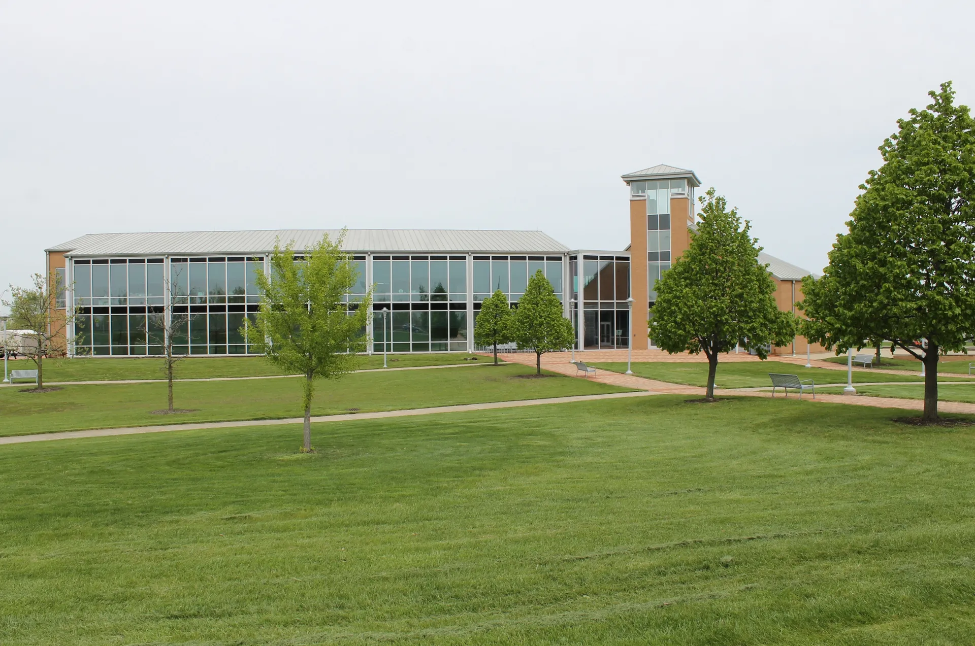 Matteson Village Hall and grounds in Matteson, Illinois.