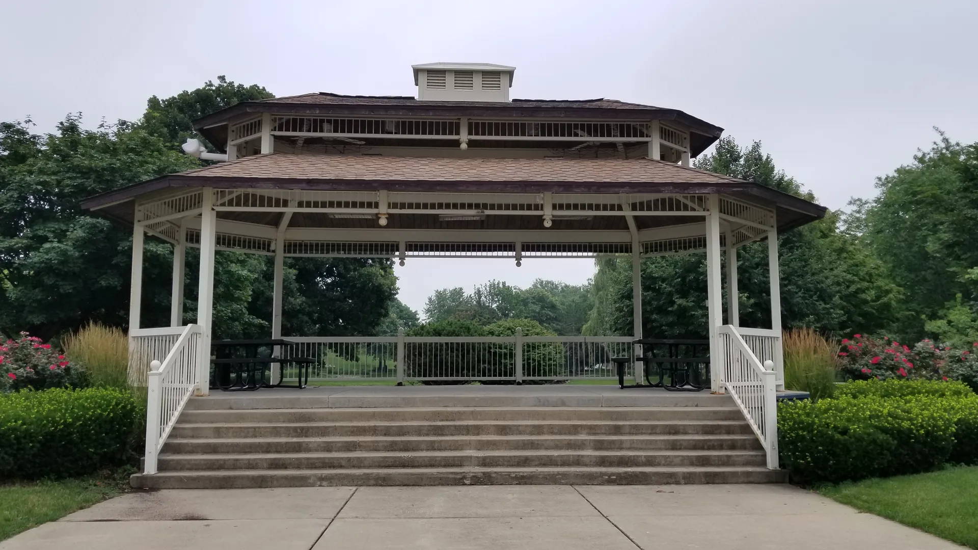 Commons Park gazebo in North Riverside, Illinois.