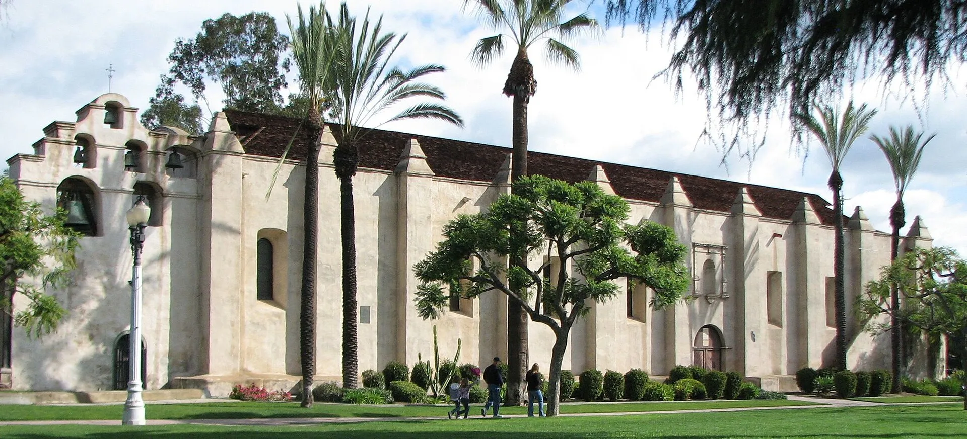 San Gabriel, CA — Historic San Gabriel Mission exterior, California.