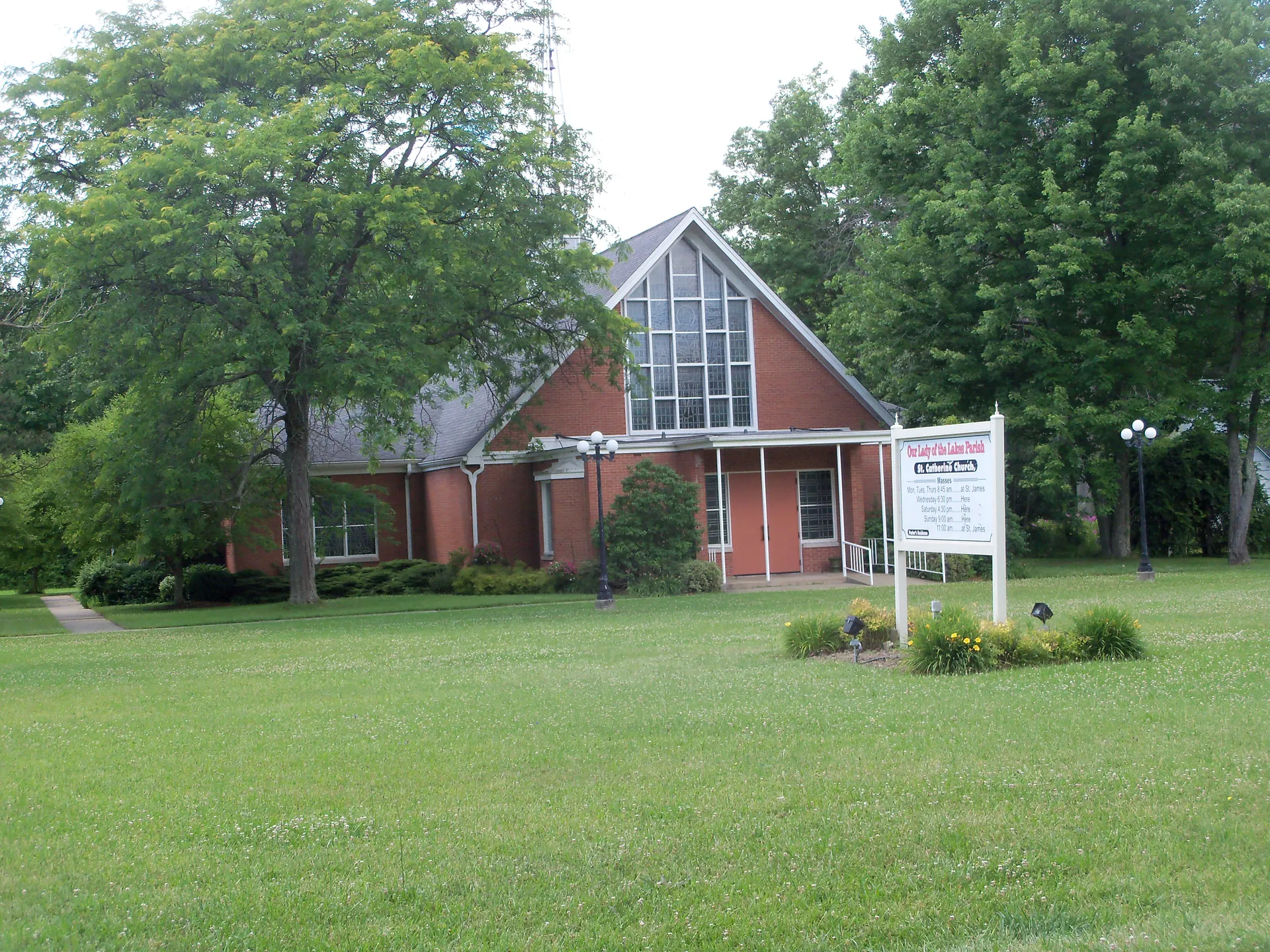 Our Lady of the Lakes Parish church in Craig Beach, Ohio.