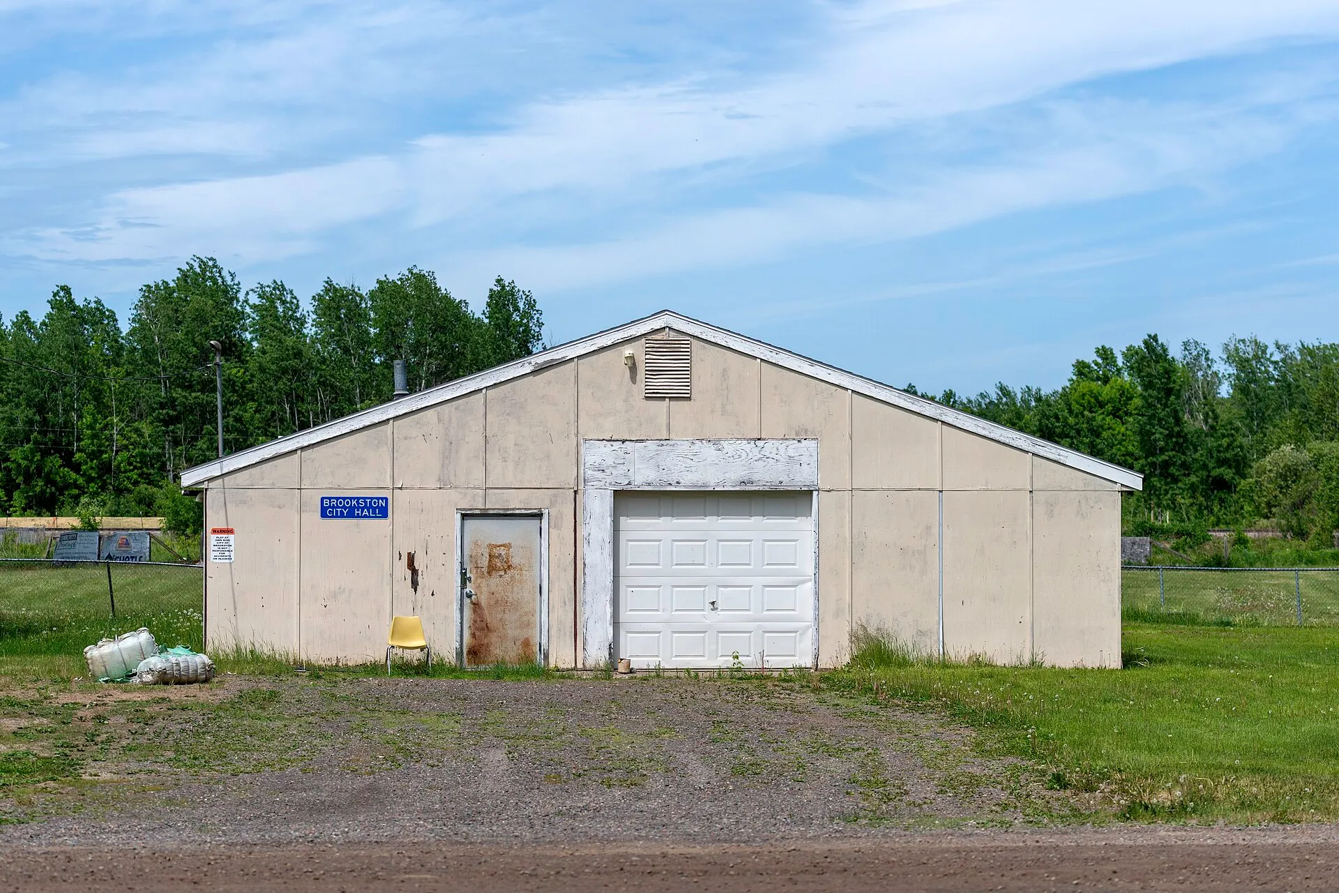 Brookston City Hall building in Brookston, Minnesota.