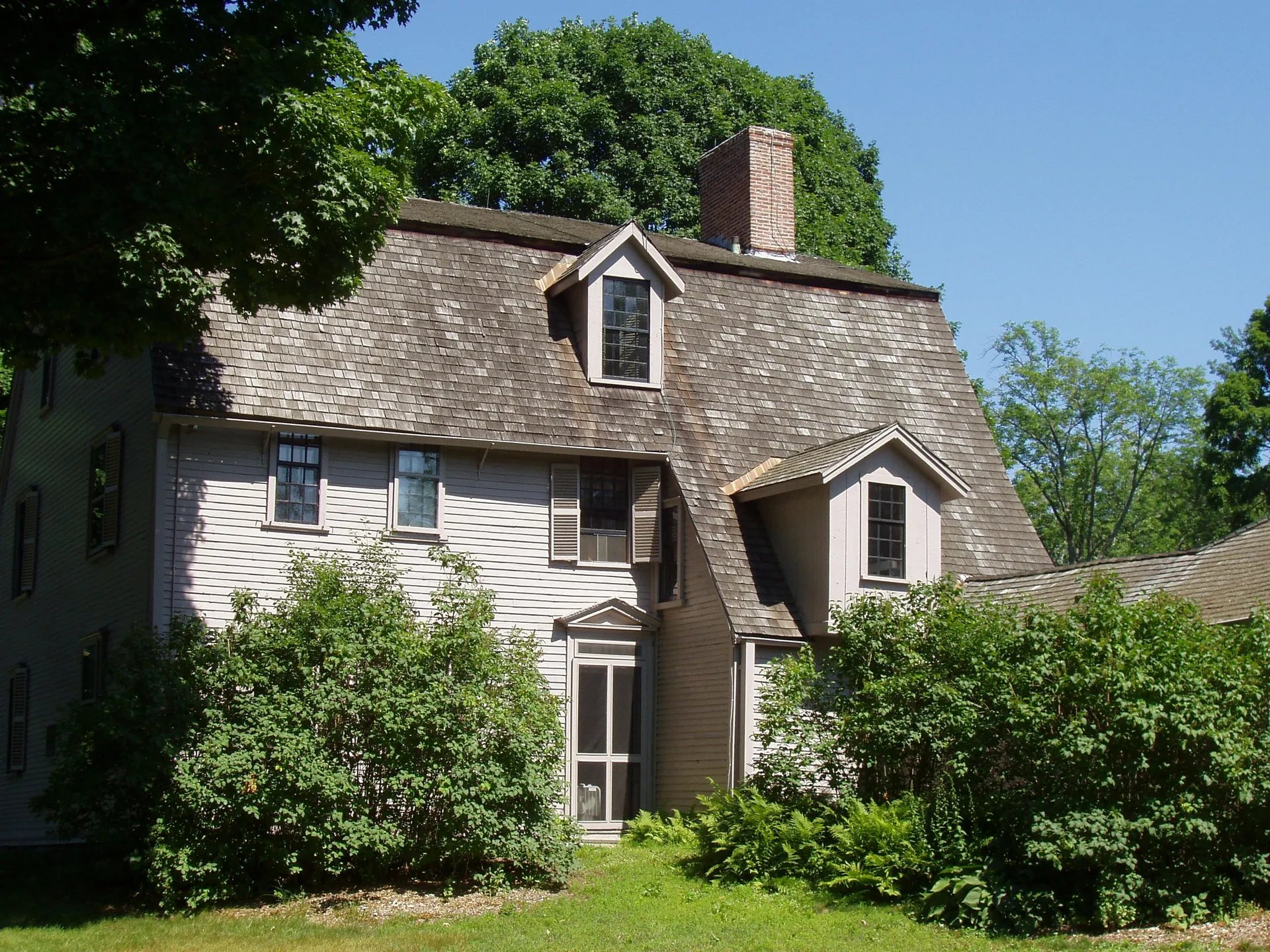 The Old Manse (view from Concord River), Concord, Massachusetts. Concord Town, MA.