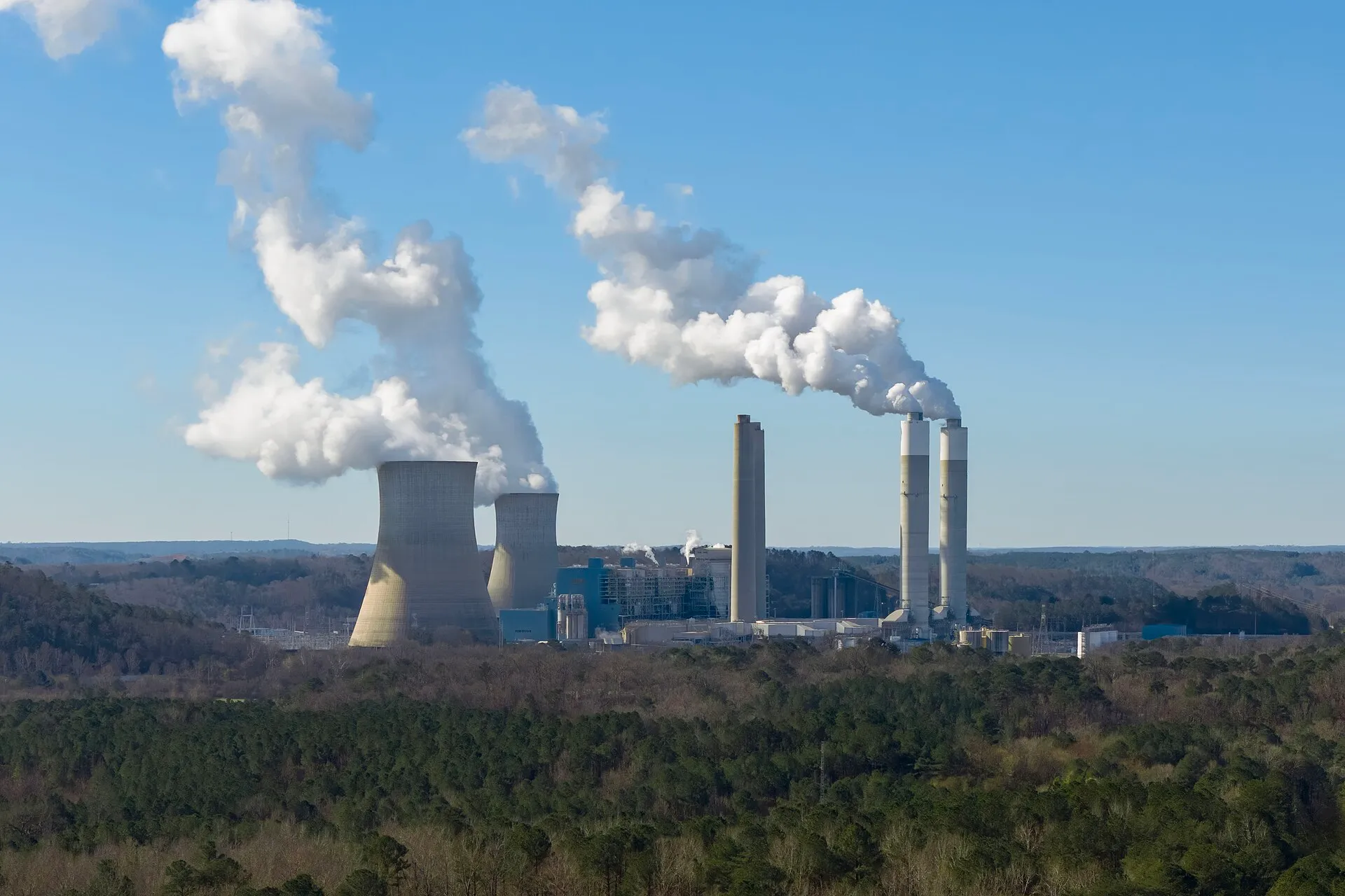 James H. Miller Jr. Electric Generating Plant in West Jefferson, Alabama, one of the largest coal-fired power plants in the United States.
