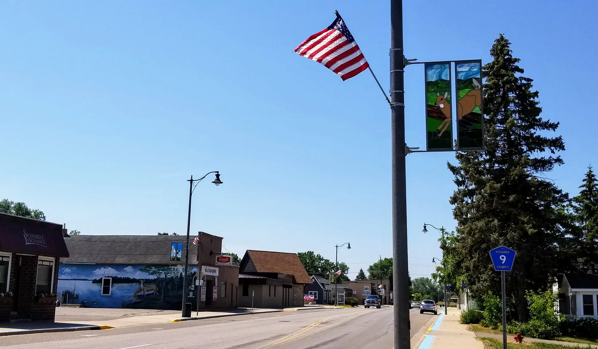 Avon Avenue North street view in Avon, Minnesota.