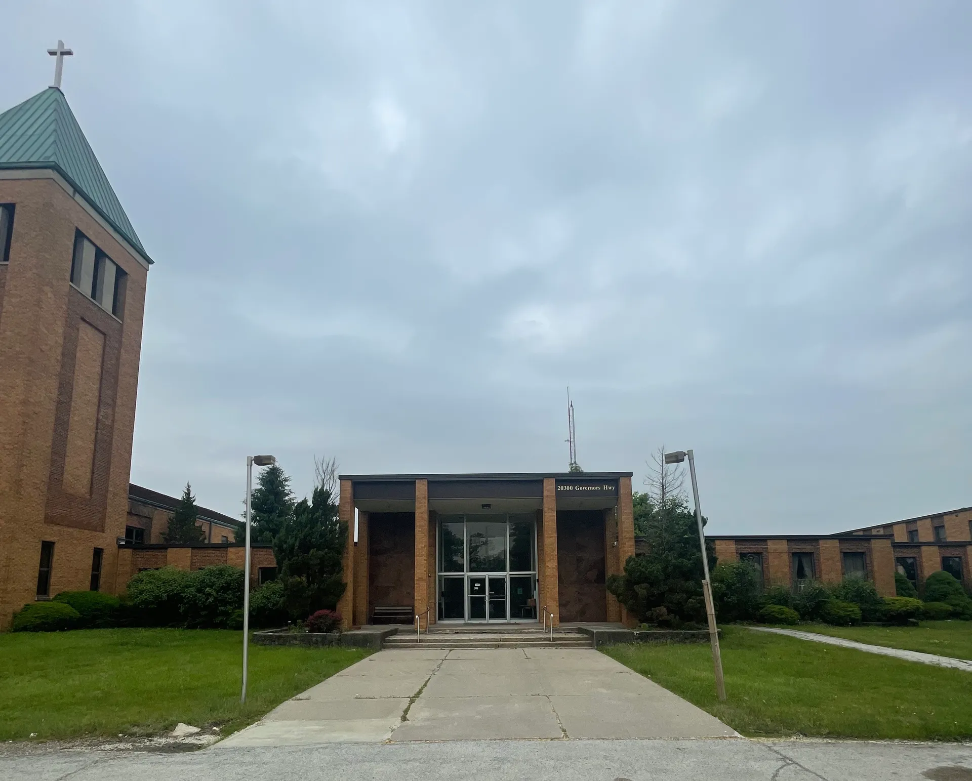 Historic Tolentine College main building in Olympia Fields, Illinois.