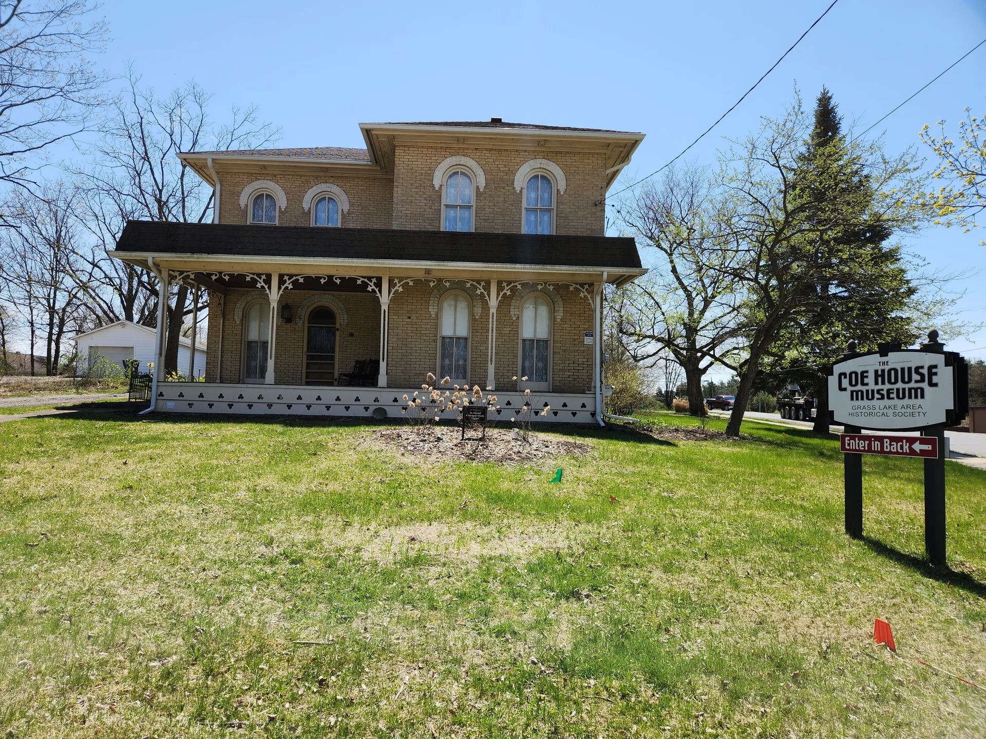 Historic Coe House Museum in Grass Lake, Michigan.