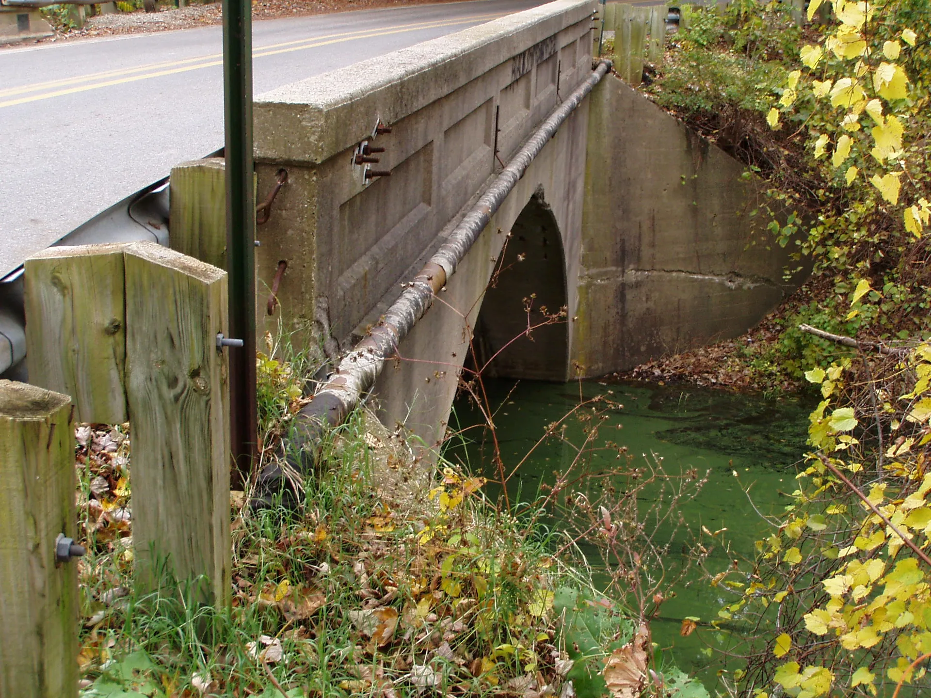 Historic stone bridge in Watervliet, Michigan.