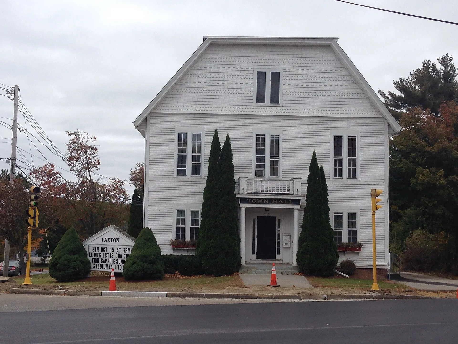 Paxton mass town hall. Paxton Town, MA.
