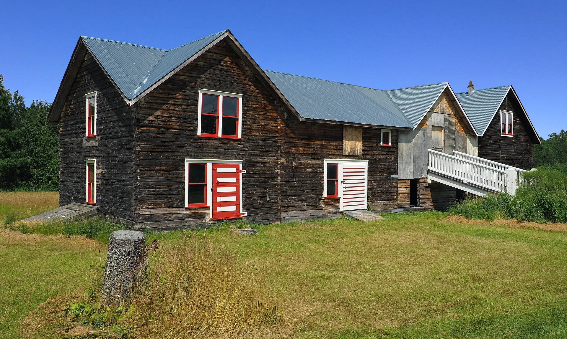 Historic Alex Seitaniemi Housebarn in Waasa Township, Minnesota.