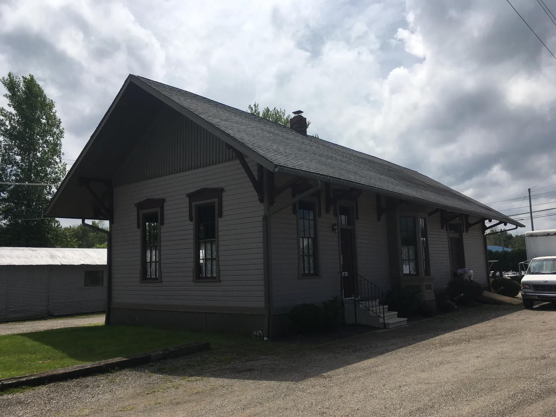 Historic Kingsville railroad station in Kingsville, Ohio.