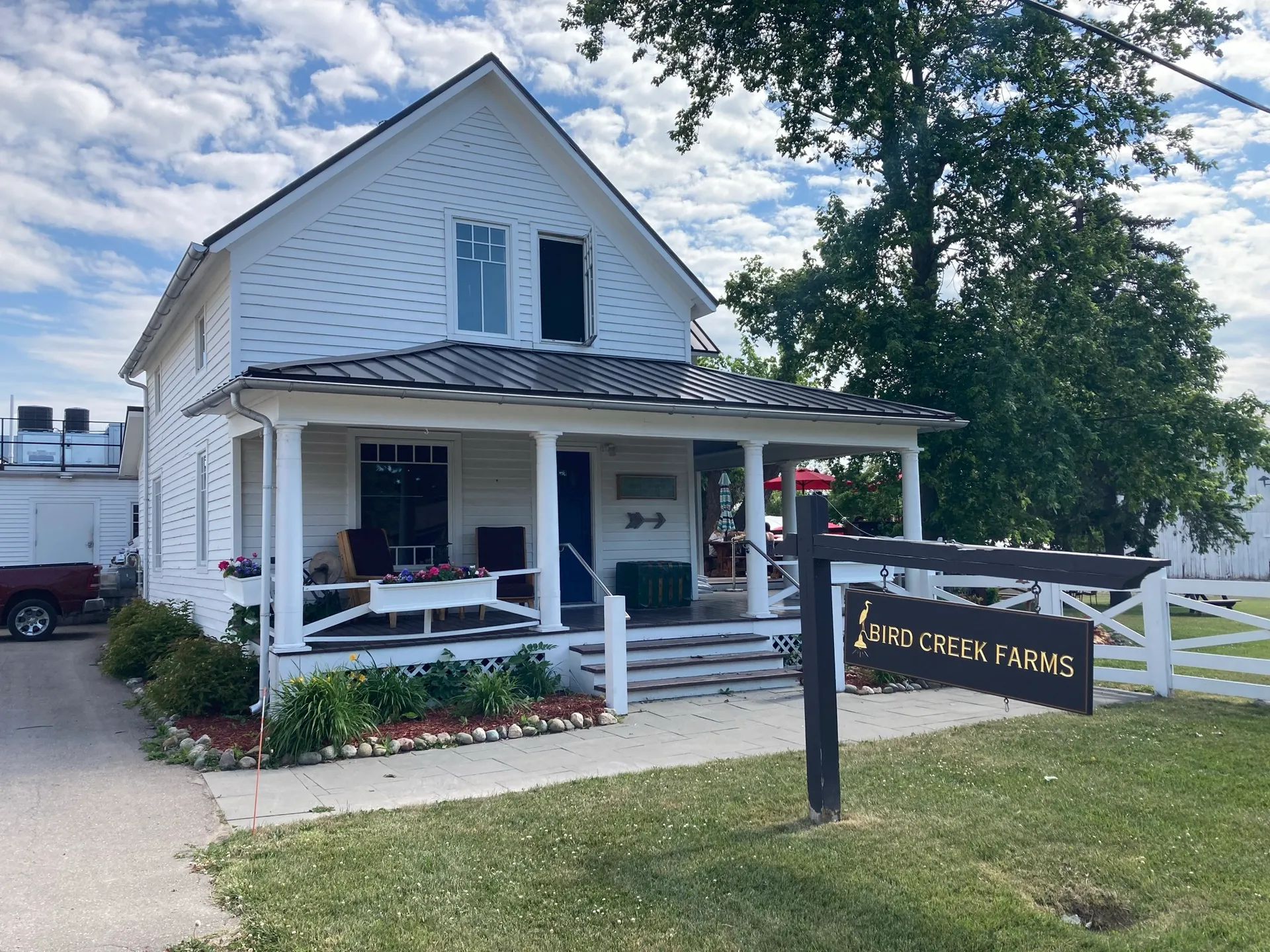 Historic Bird Creek Farms house in Port Austin, Michigan.