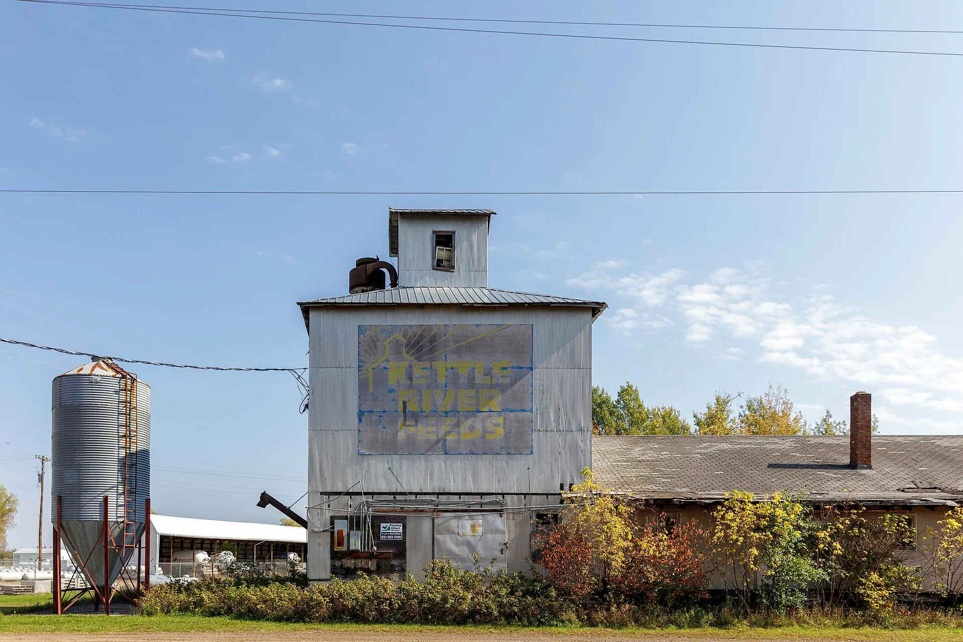 Historic Kettle River Feeds building in Kettle River, Minnesota.