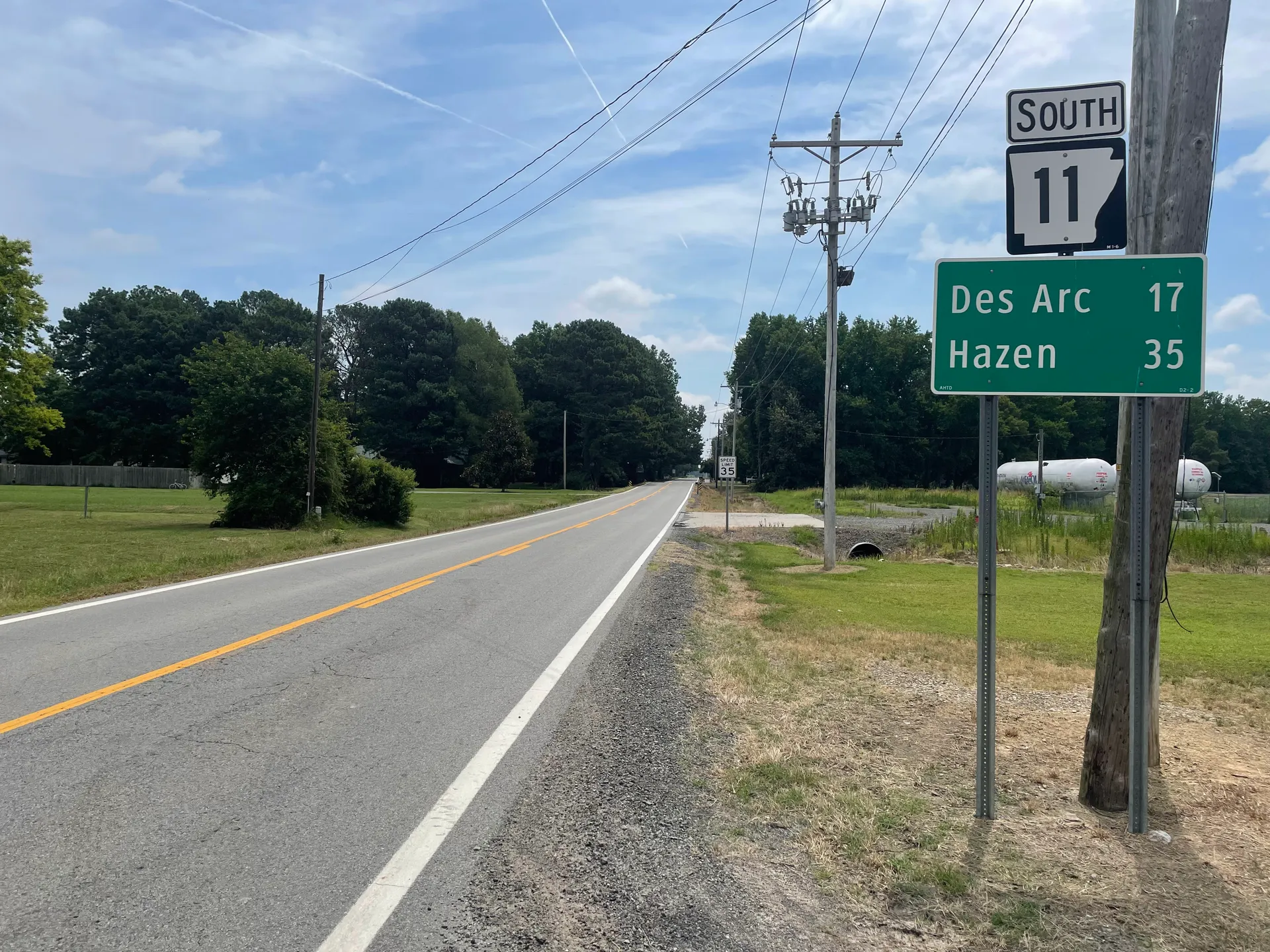 Arkansas State Highway 11 at Griffithville, AR