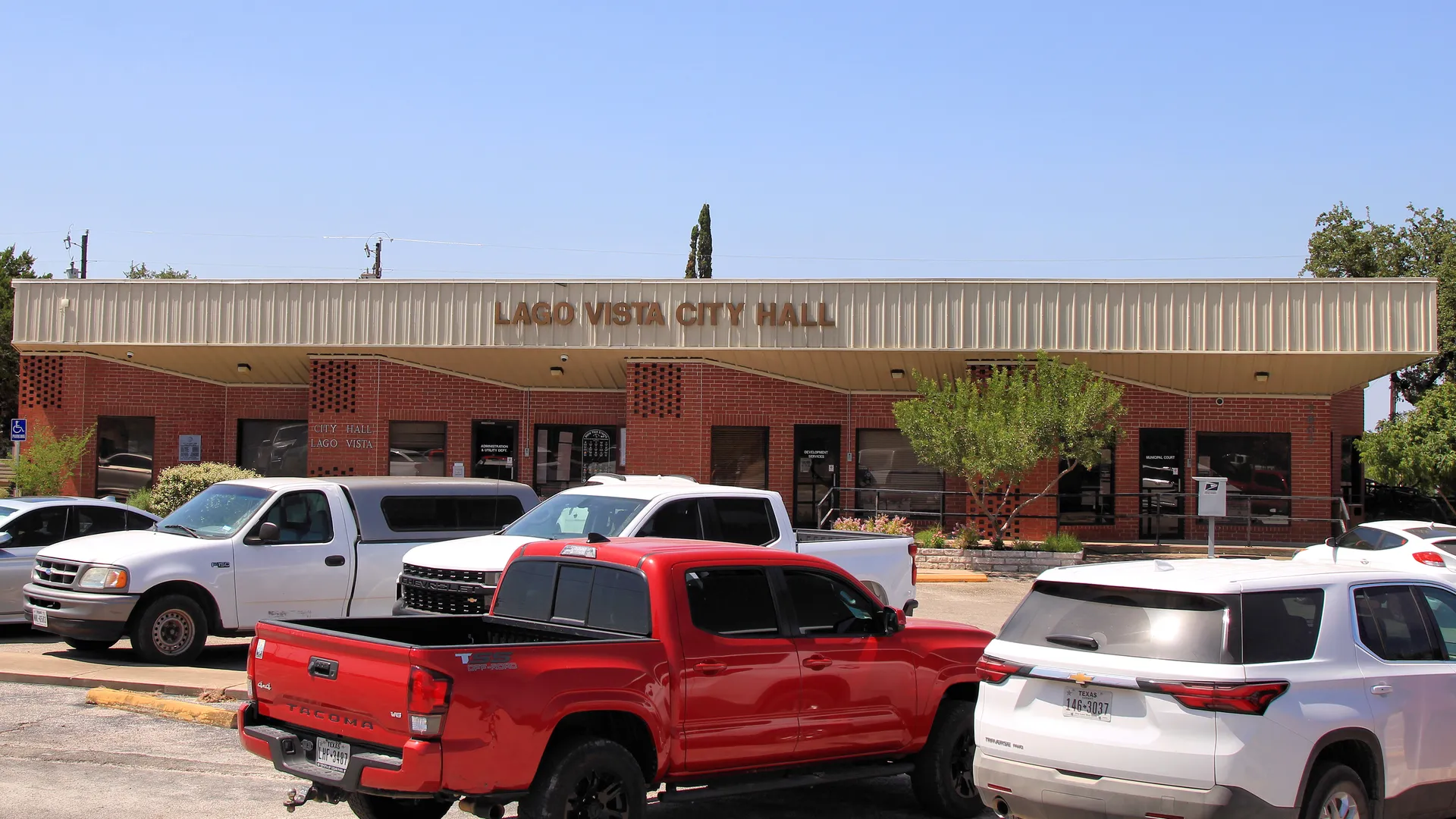 Lago Vista City Hall building in Lago Vista, Texas.