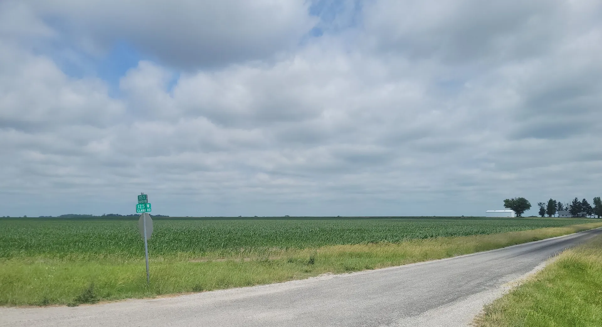 Open farmland at Thayer in Talkington Township, Illinois.