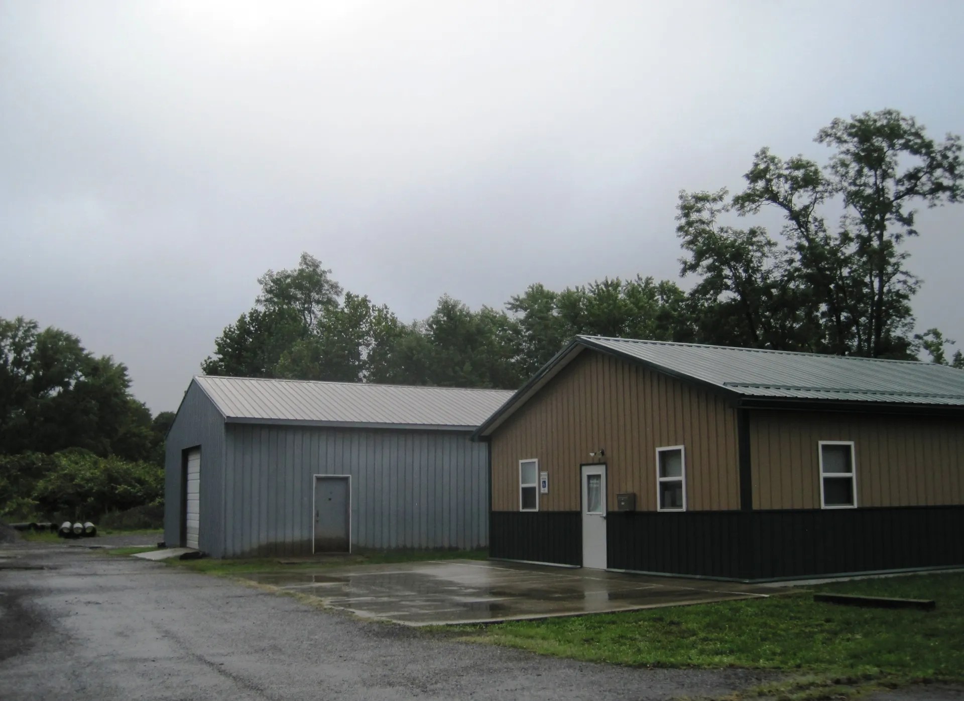 Ehrenfeld's borough hall is a pair of metal-sided buildings, one tan with a white door, on Mount Carmel Street.