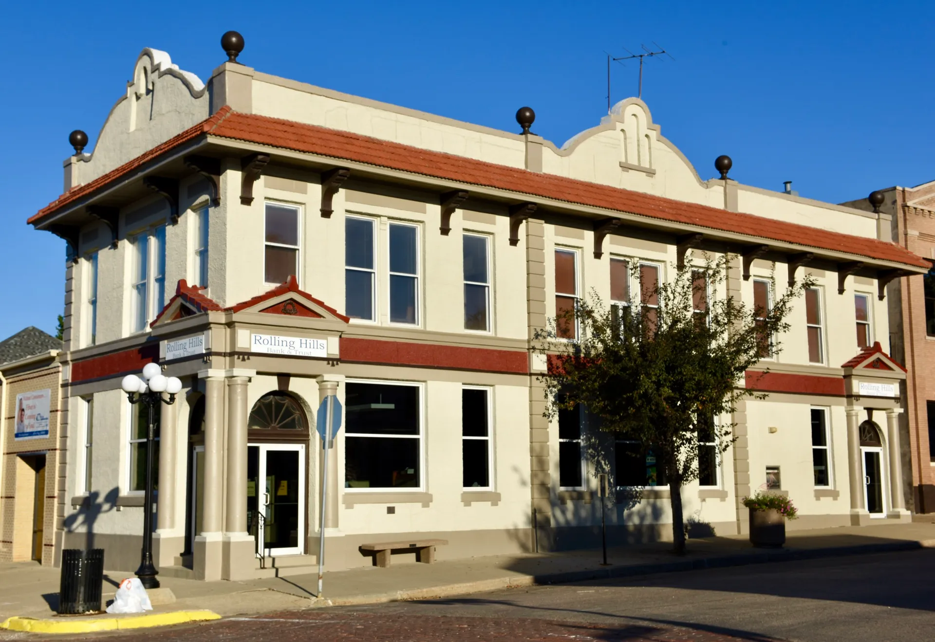 Historic German Bank Building in Walnut, Iowa.