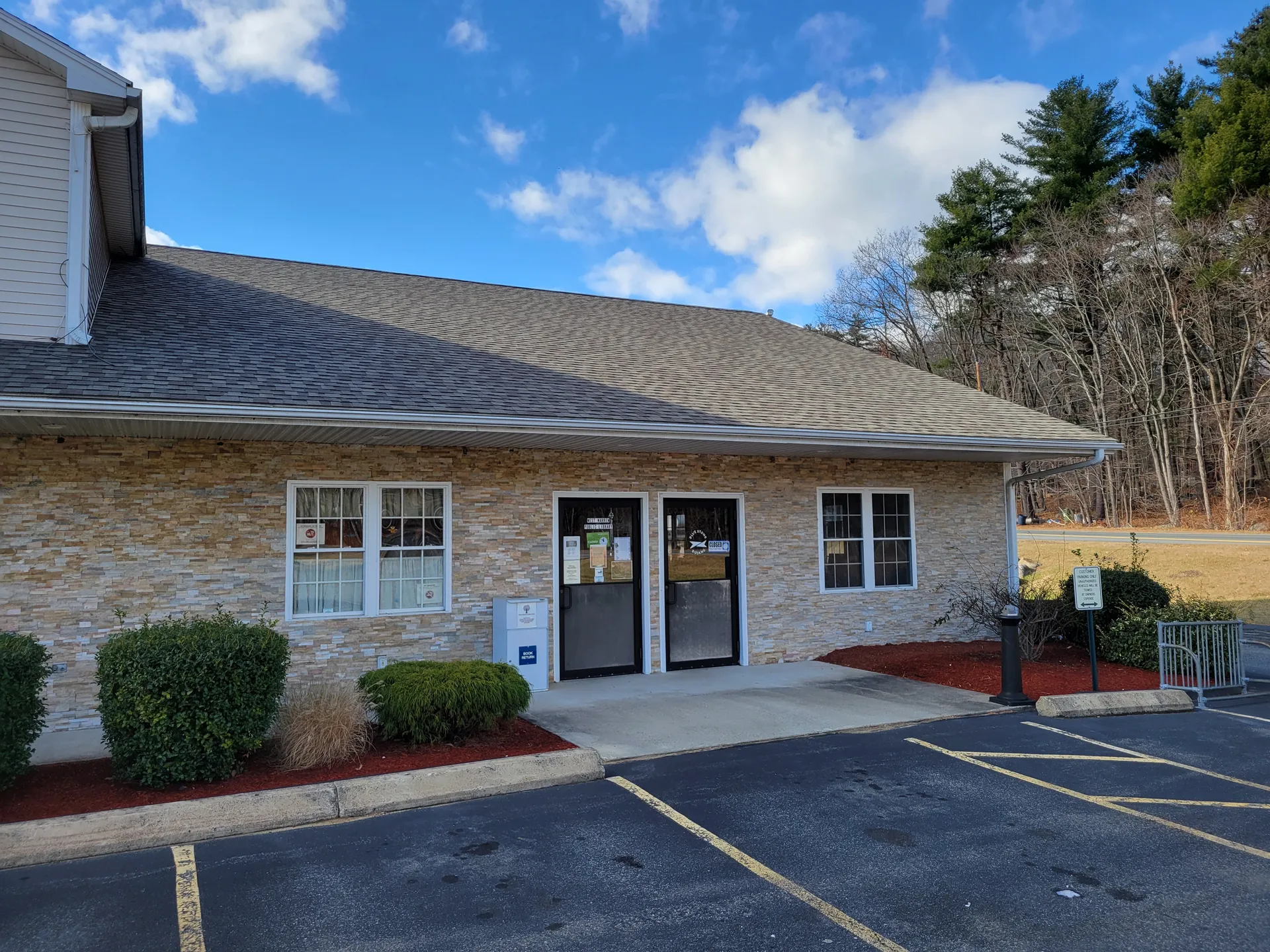 West Warren Library Association building in West Warren, Massachusetts.