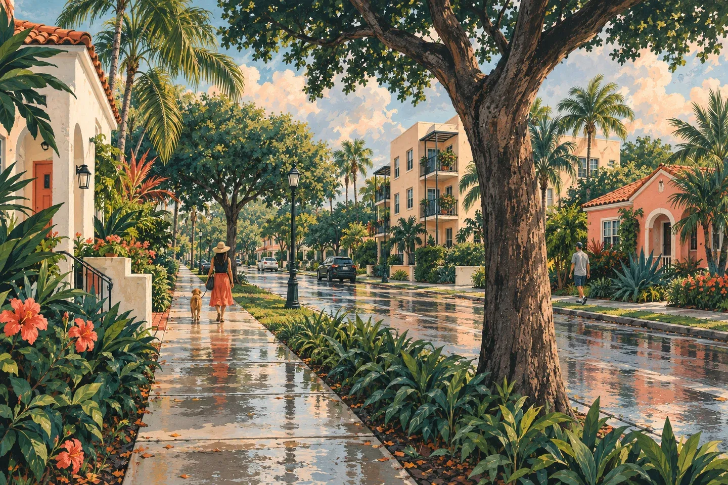 Editorial illustration of a fictional coastal setting; not a photograph of this place.