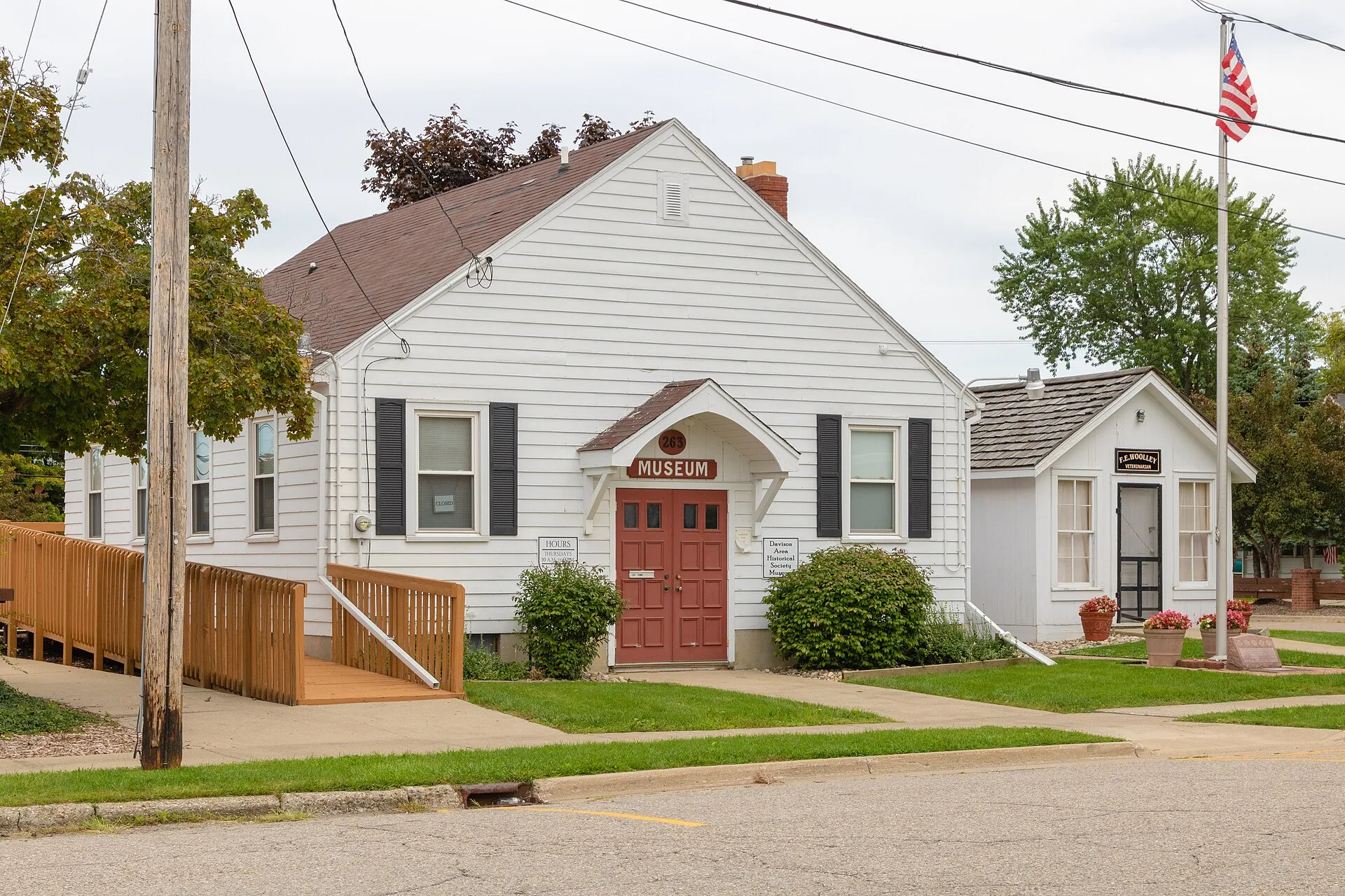 Davison Area Historical Society Museum building in Davison, Michigan.
