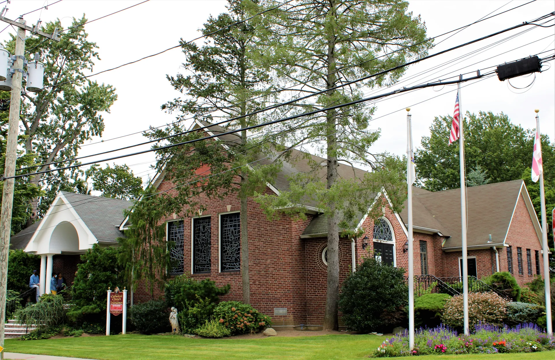 Brick Cathedral Church of the Intercessor in Malverne, New York.