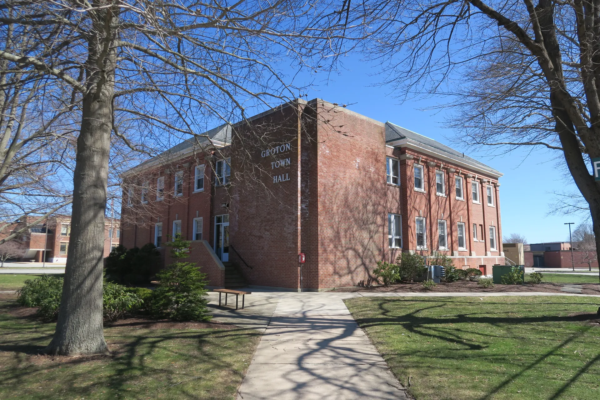 Groton Town Hall in Poquonock Bridge, Connecticut.