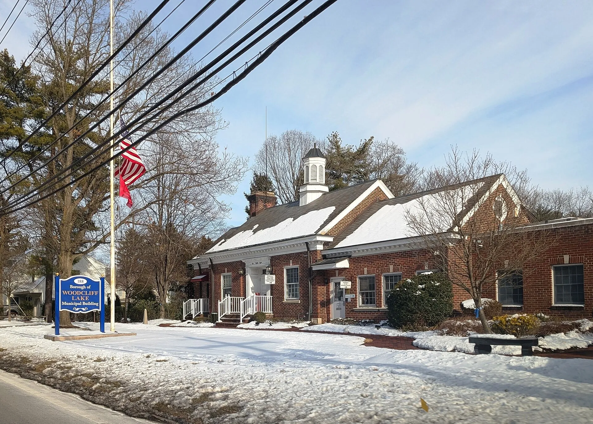 Woodcliff Lake, NJ Municipal Building, Jan. 2025. Woodcliff Lake, NJ.