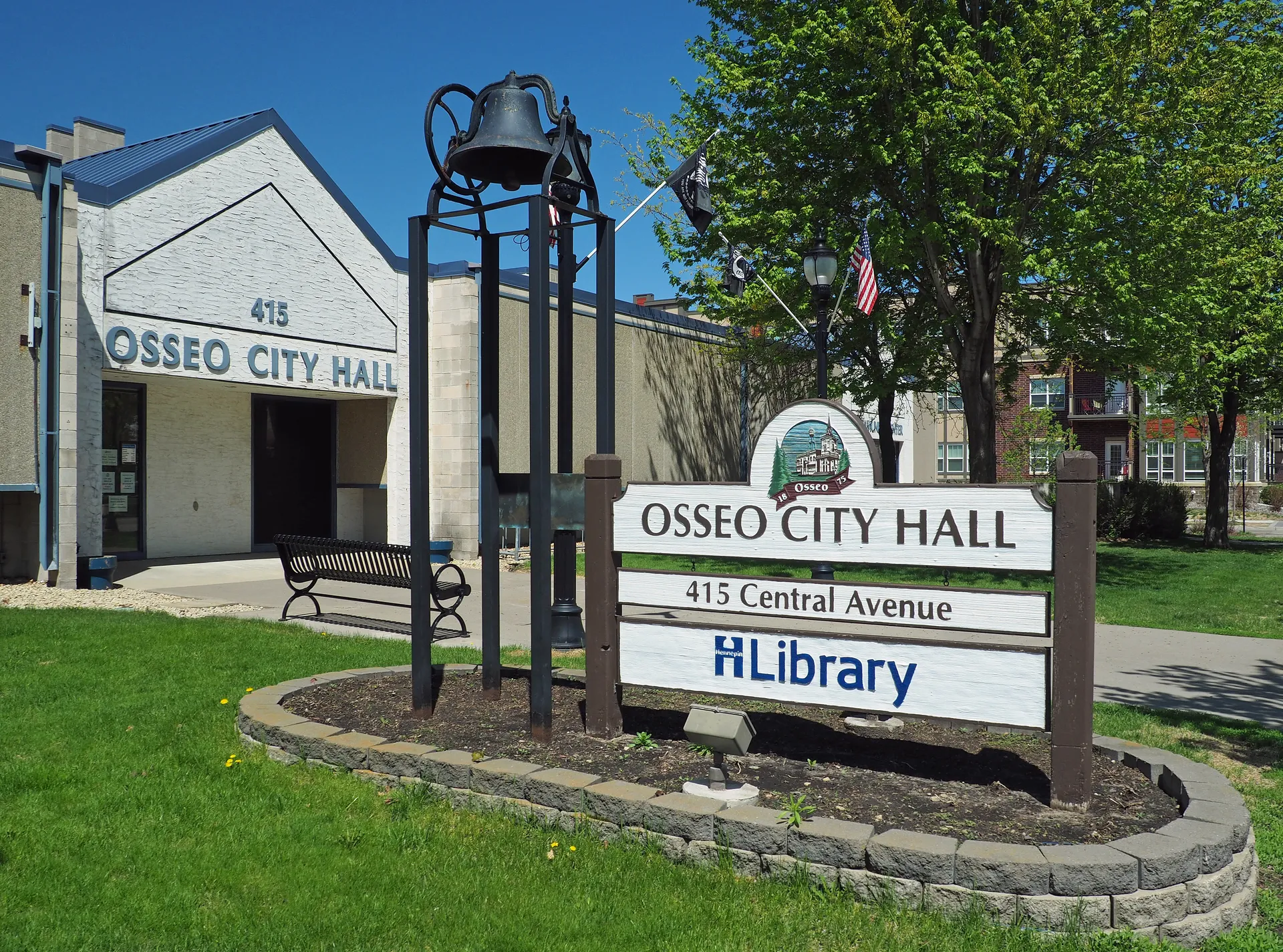 Osseo City Hall and Library in Osseo, Minnesota.