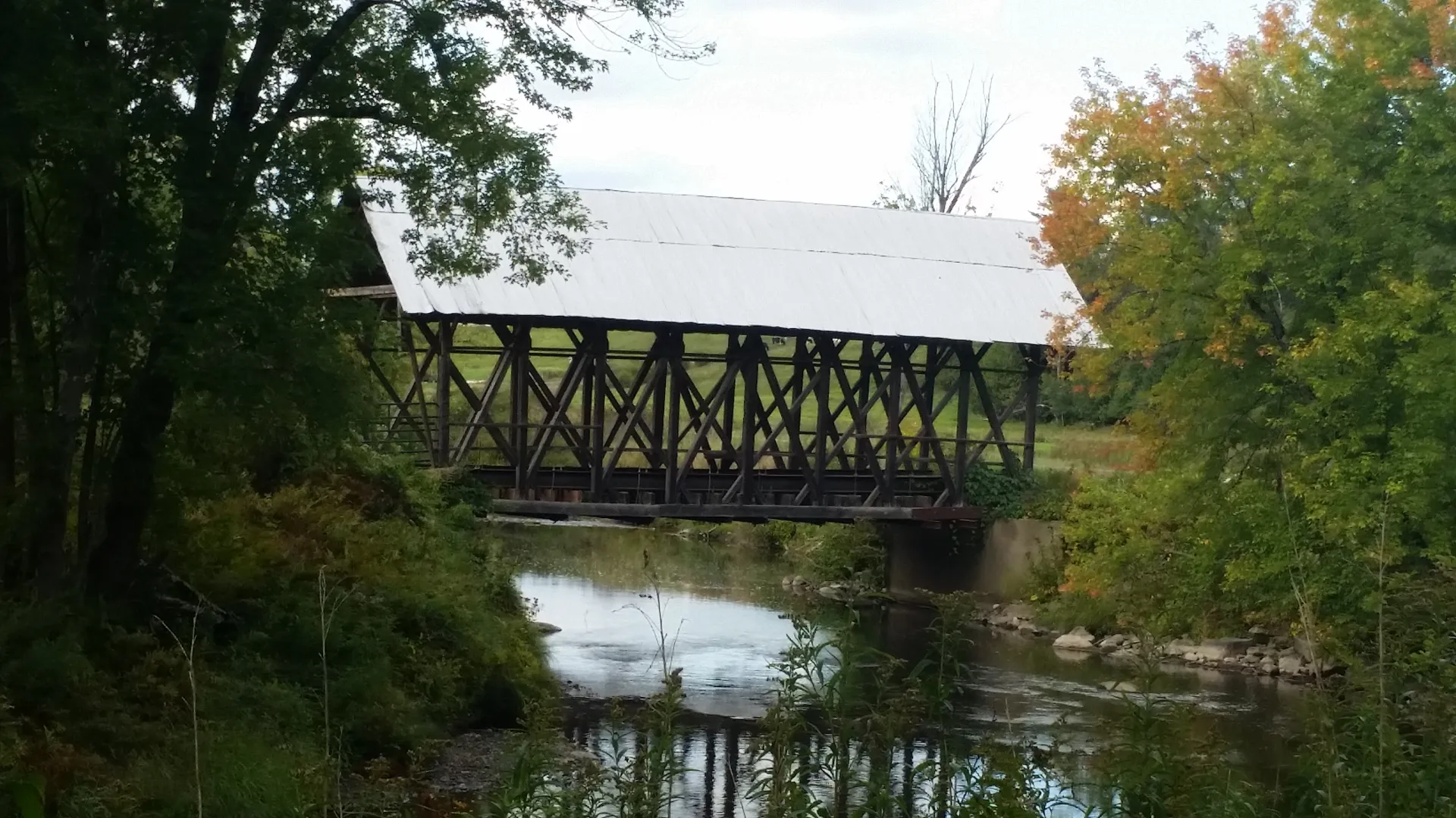 Lord's Creek covered bridge in Irasburg, Vermont.
